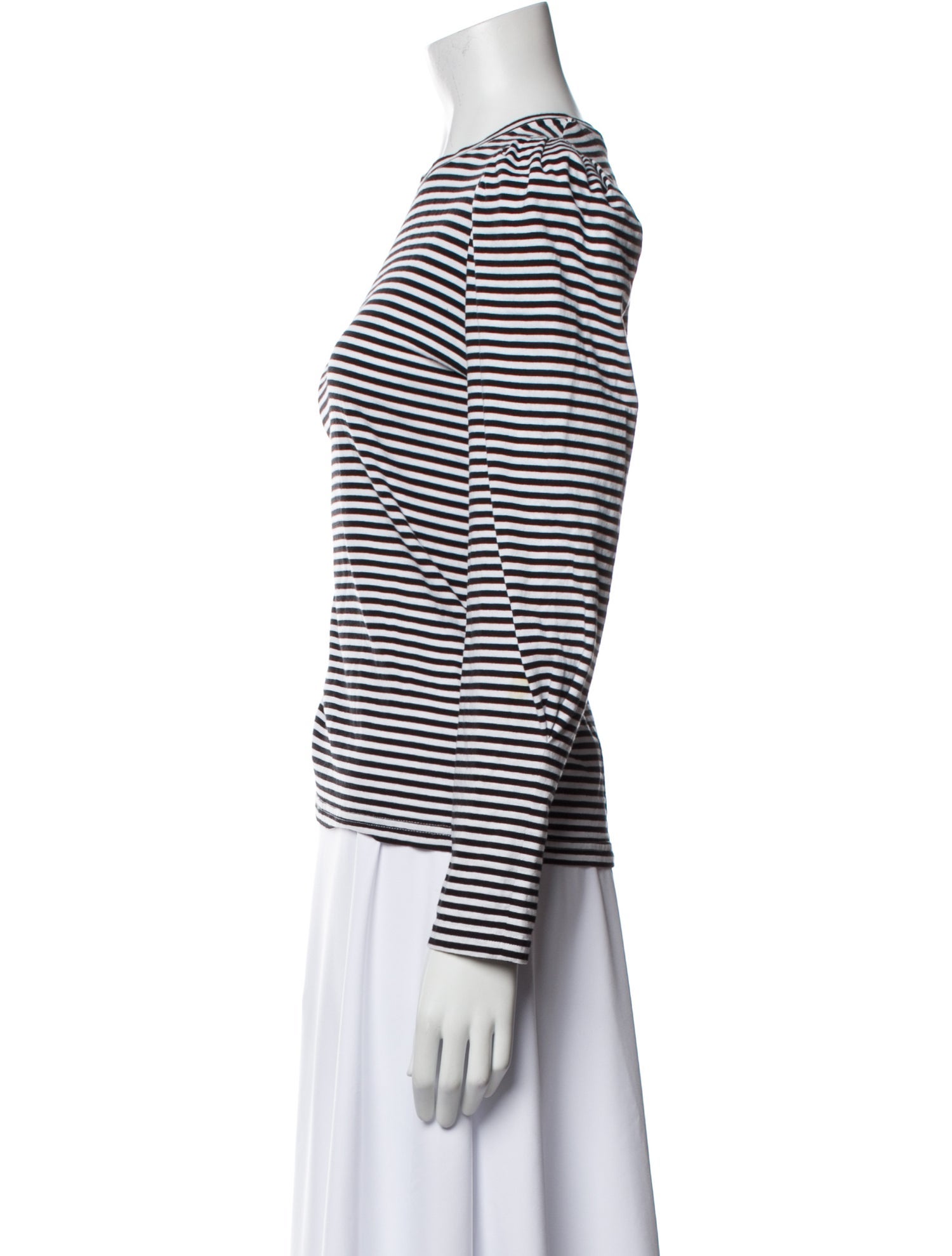 Derek Lam 10 Crosby Striped Crew Neck Top