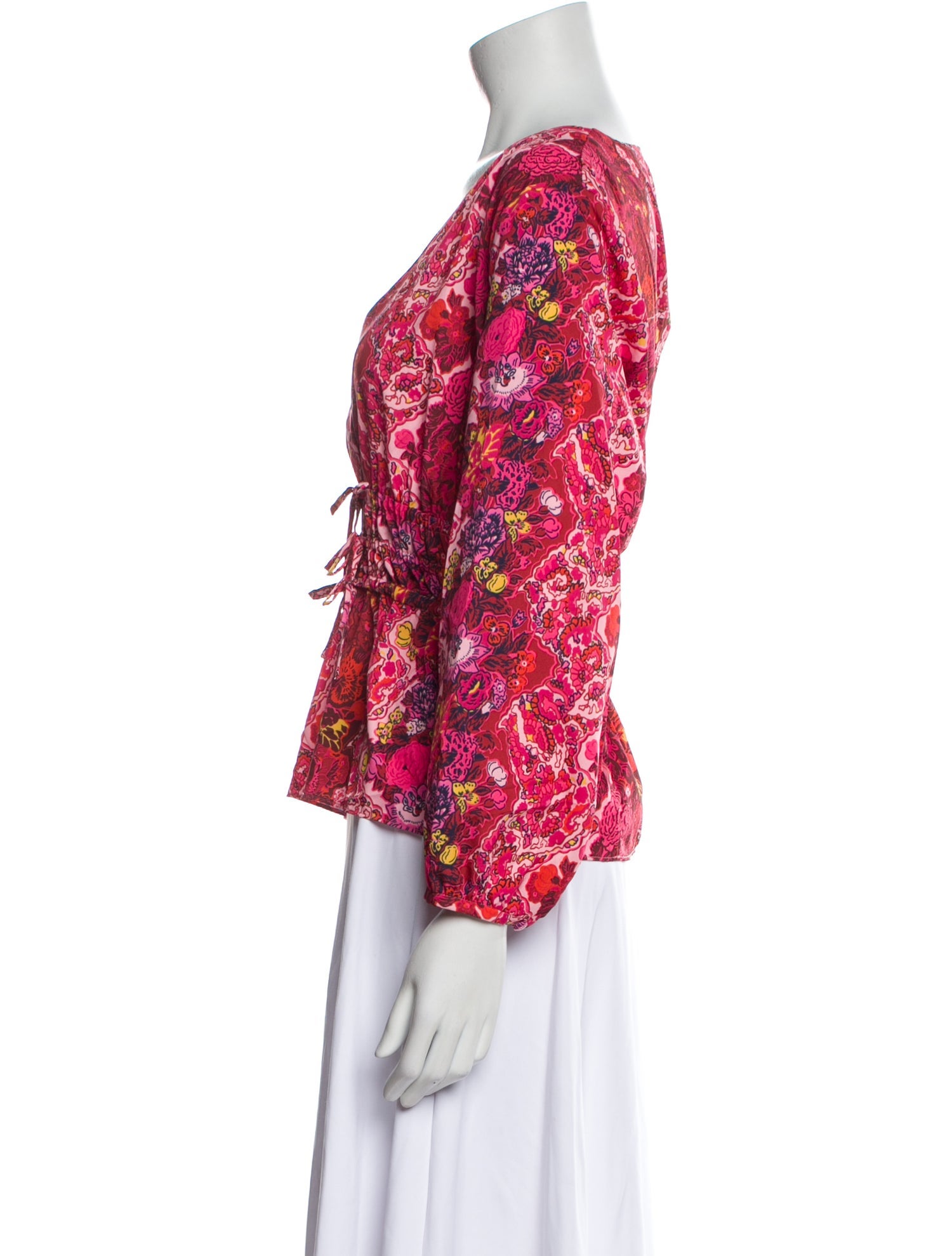 Derek Lam 10 Crosby Floral Print V-Neck Blouse