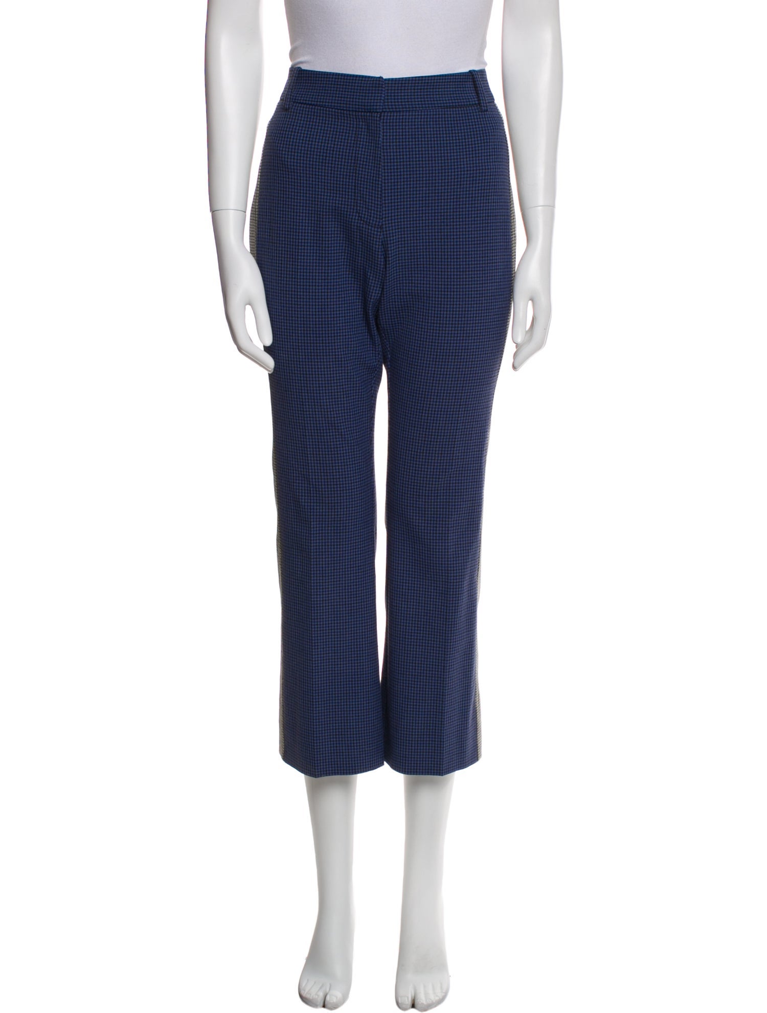 Derek Lam 10 Crosby Plaid Print Straight Leg Pants