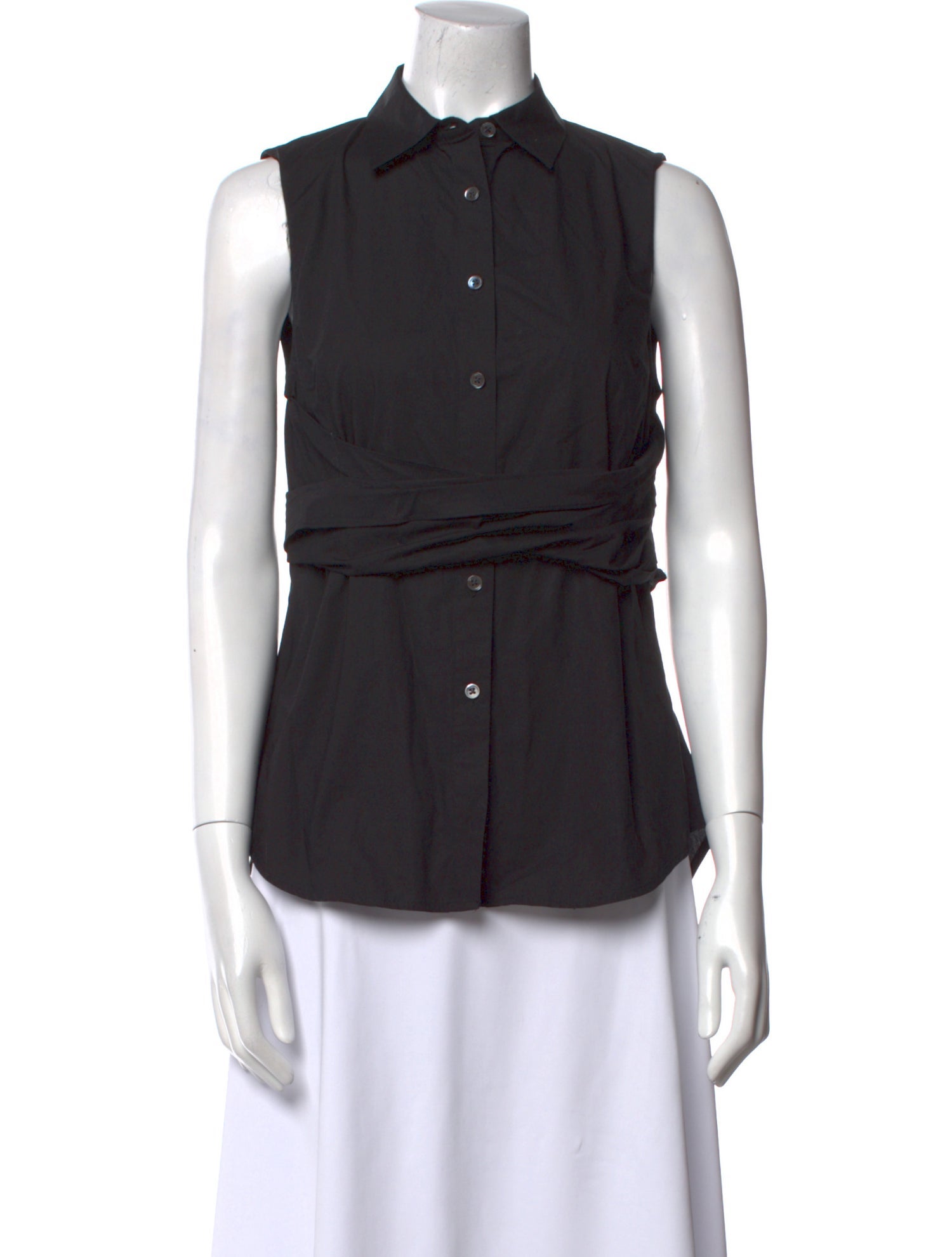 Derek Lam 10 Crosby Sleeveless Button-Up Top