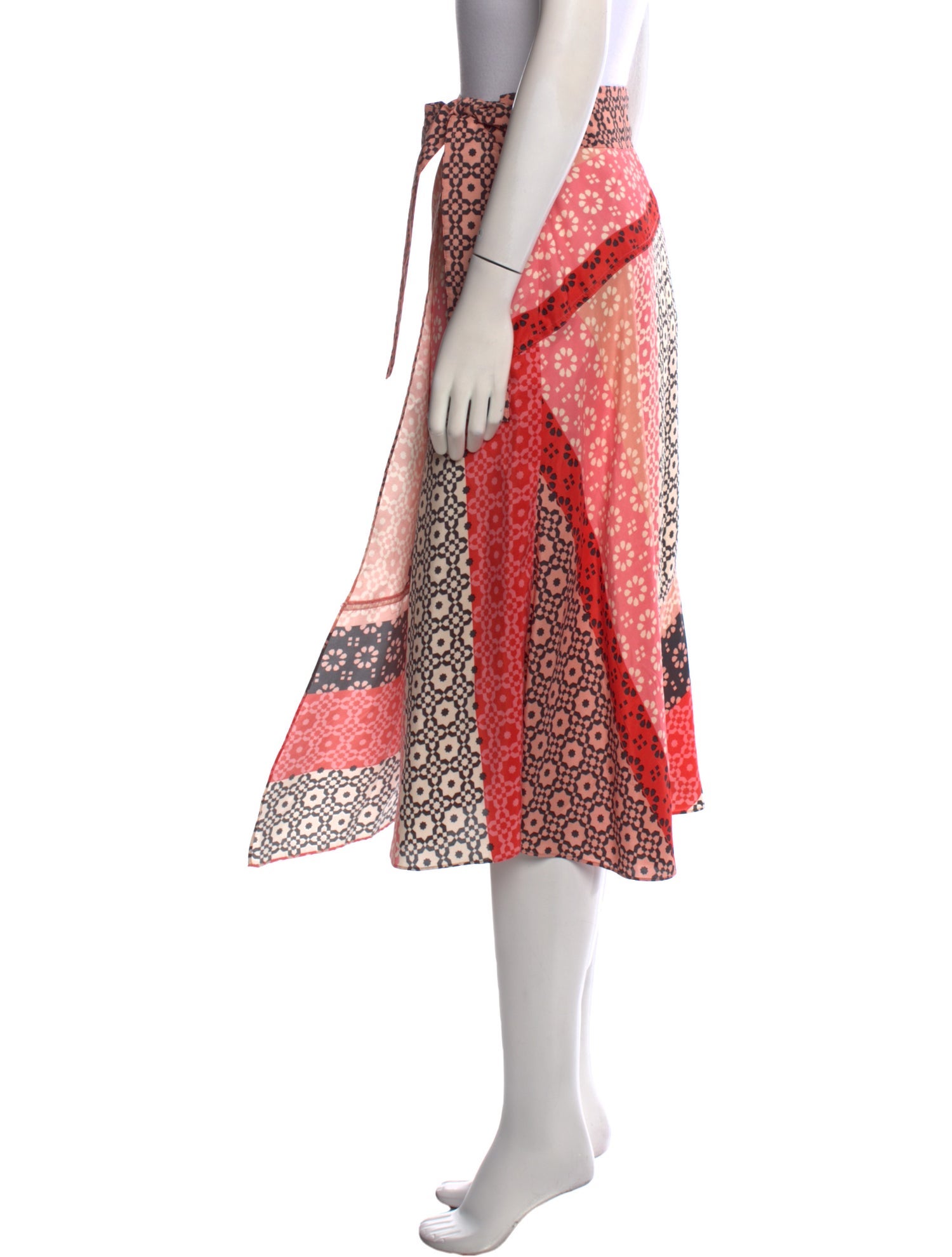 Derek Lam 10 Crosby Silk Midi Length Skirt