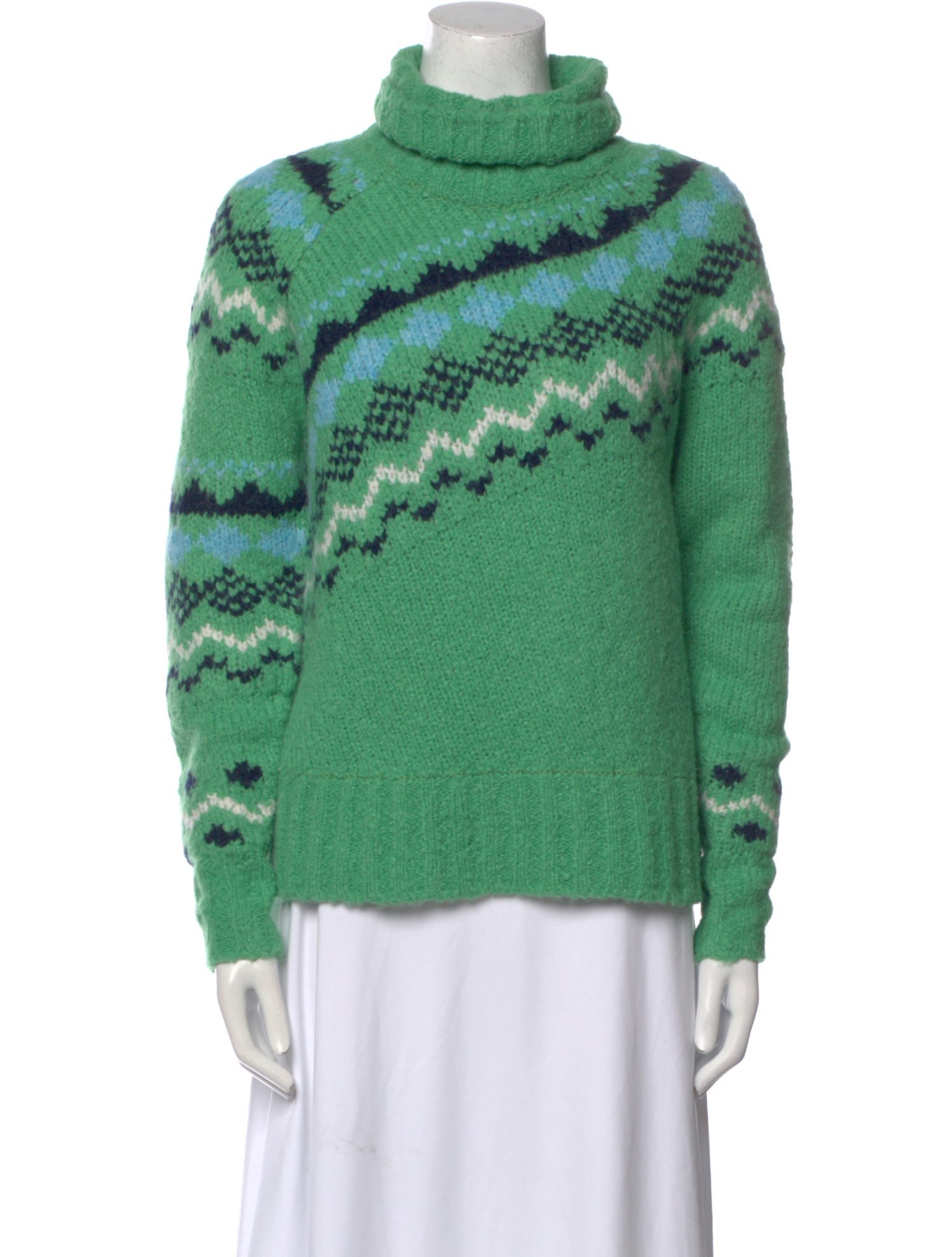 Derek Lam 10 Crosby Printed Turtleneck Sweater
