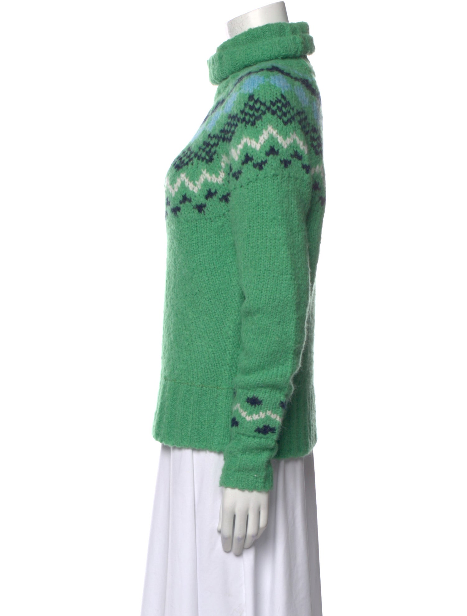 Derek Lam 10 Crosby Printed Turtleneck Sweater