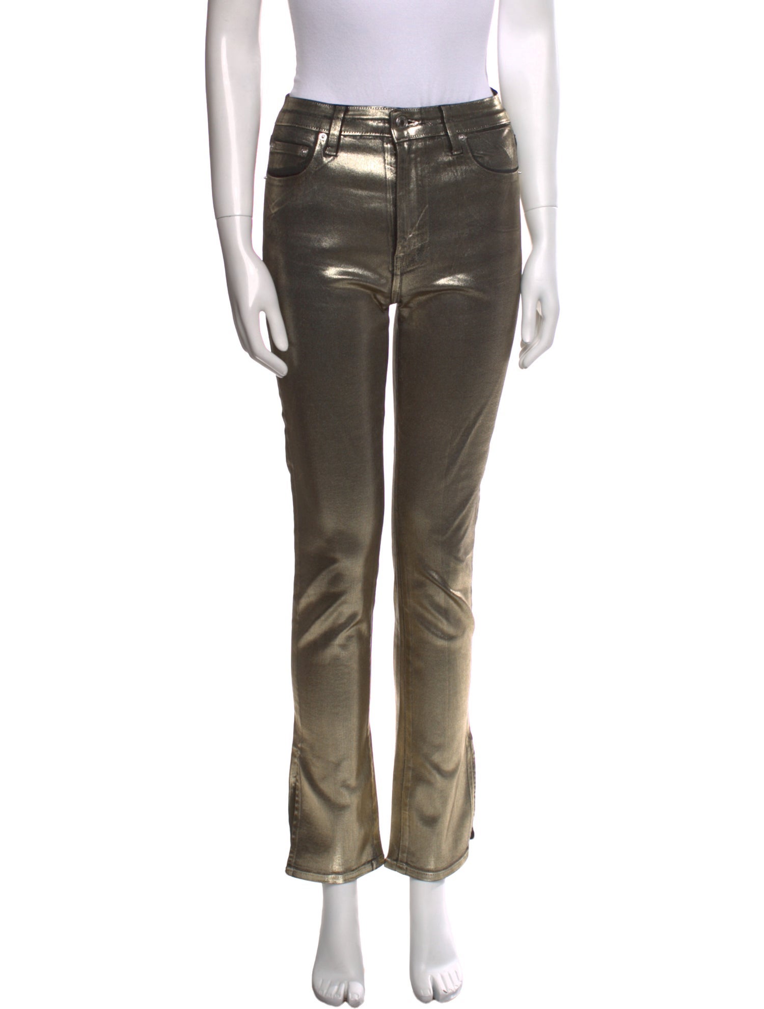 Derek Lam 10 Crosby Leather Straight Leg Pants