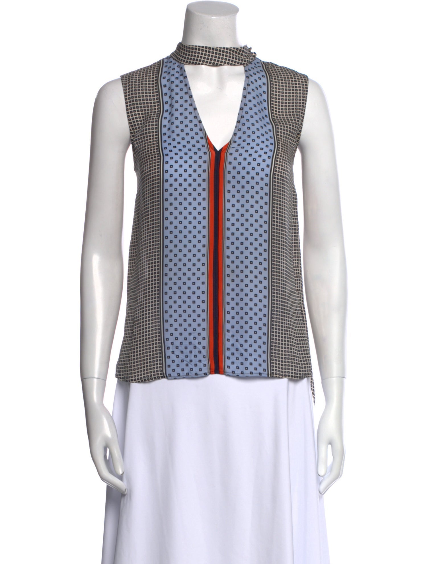 Derek Lam 10 Crosby Silk Printed Blouse