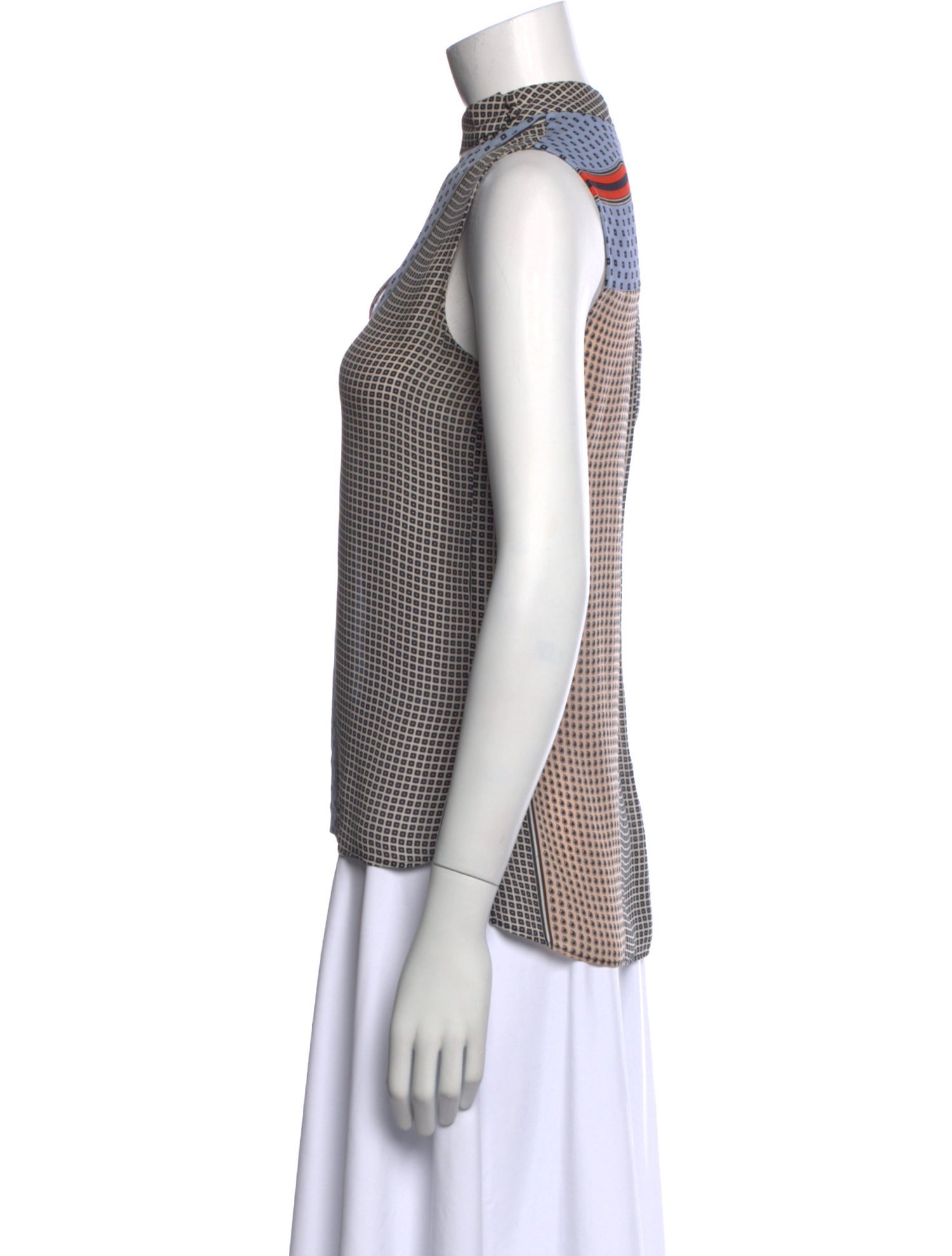 Derek Lam 10 Crosby Silk Printed Blouse