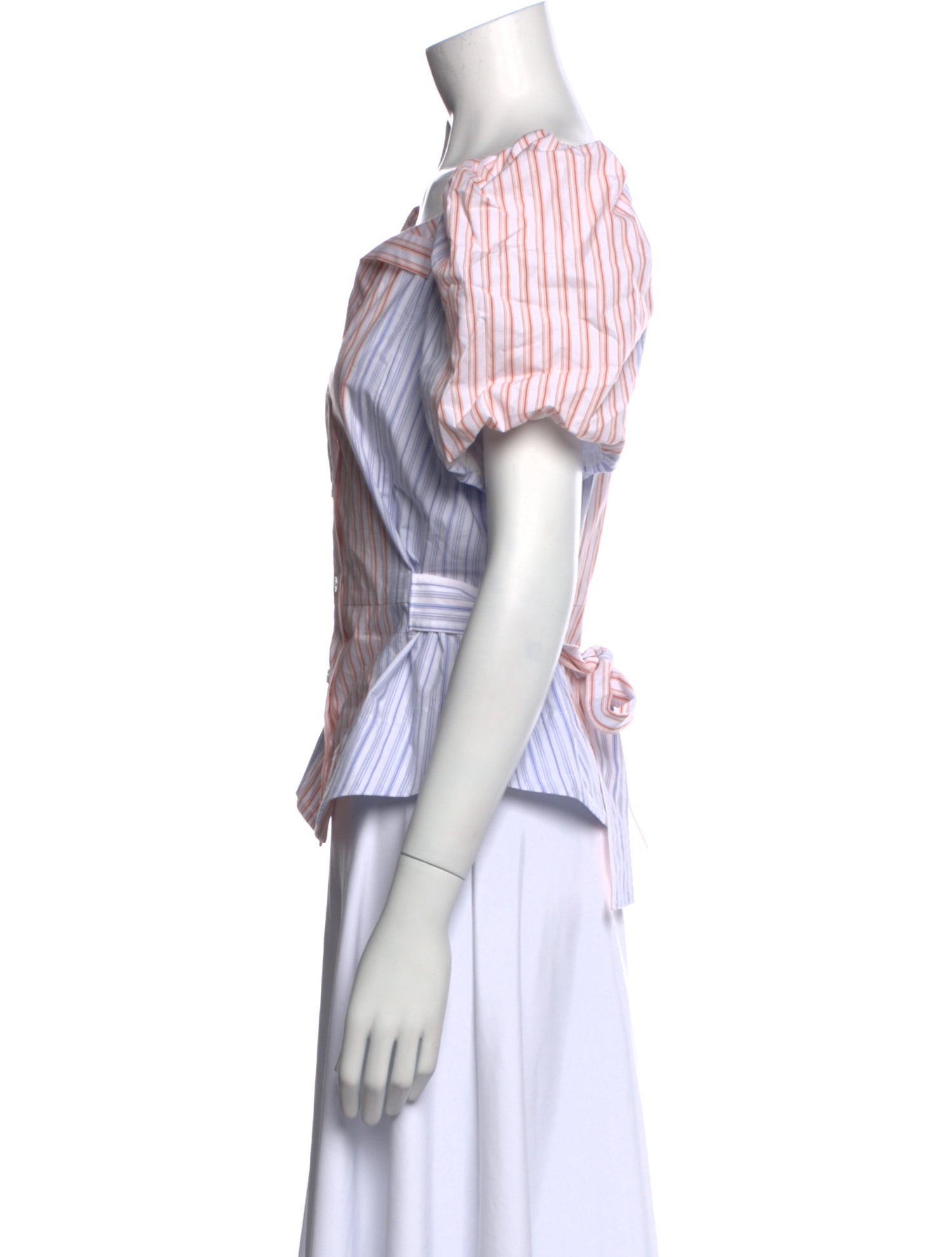 Derek Lam 10 Crosby Striped V-Neck Blouse w/ Tags