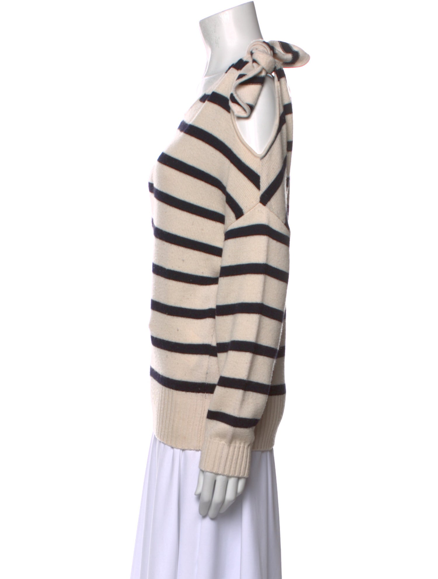 Derek Lam 10 Crosby Merino Wool Striped Sweatshirt