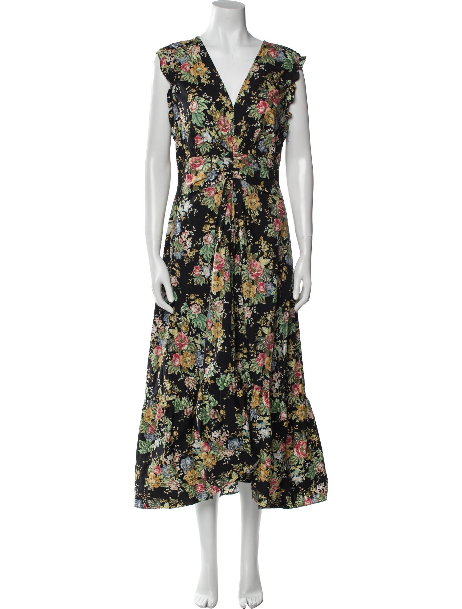 Derek Lam 10 Crosby Floral Print Long Dress