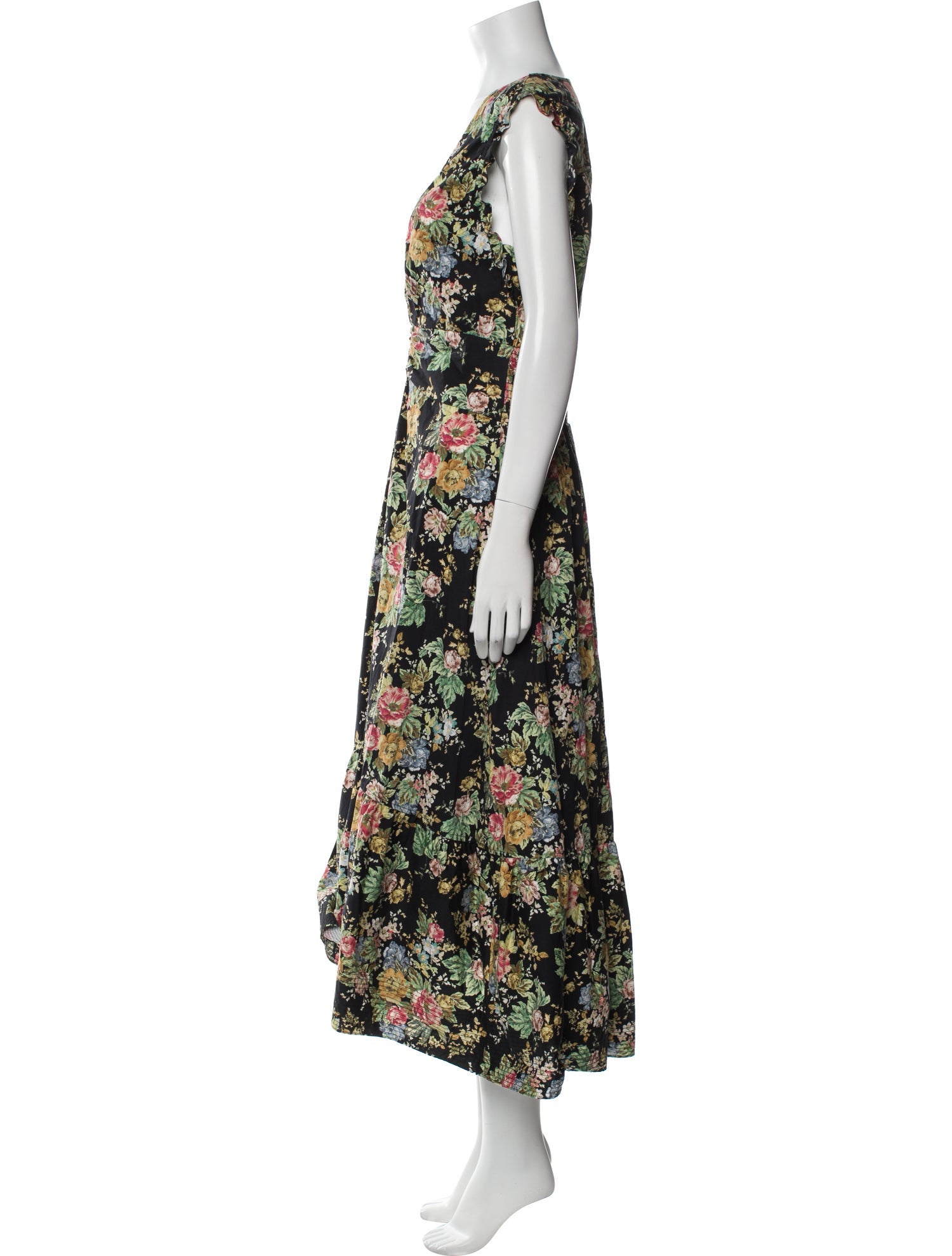 Derek Lam 10 Crosby Floral Print Long Dress