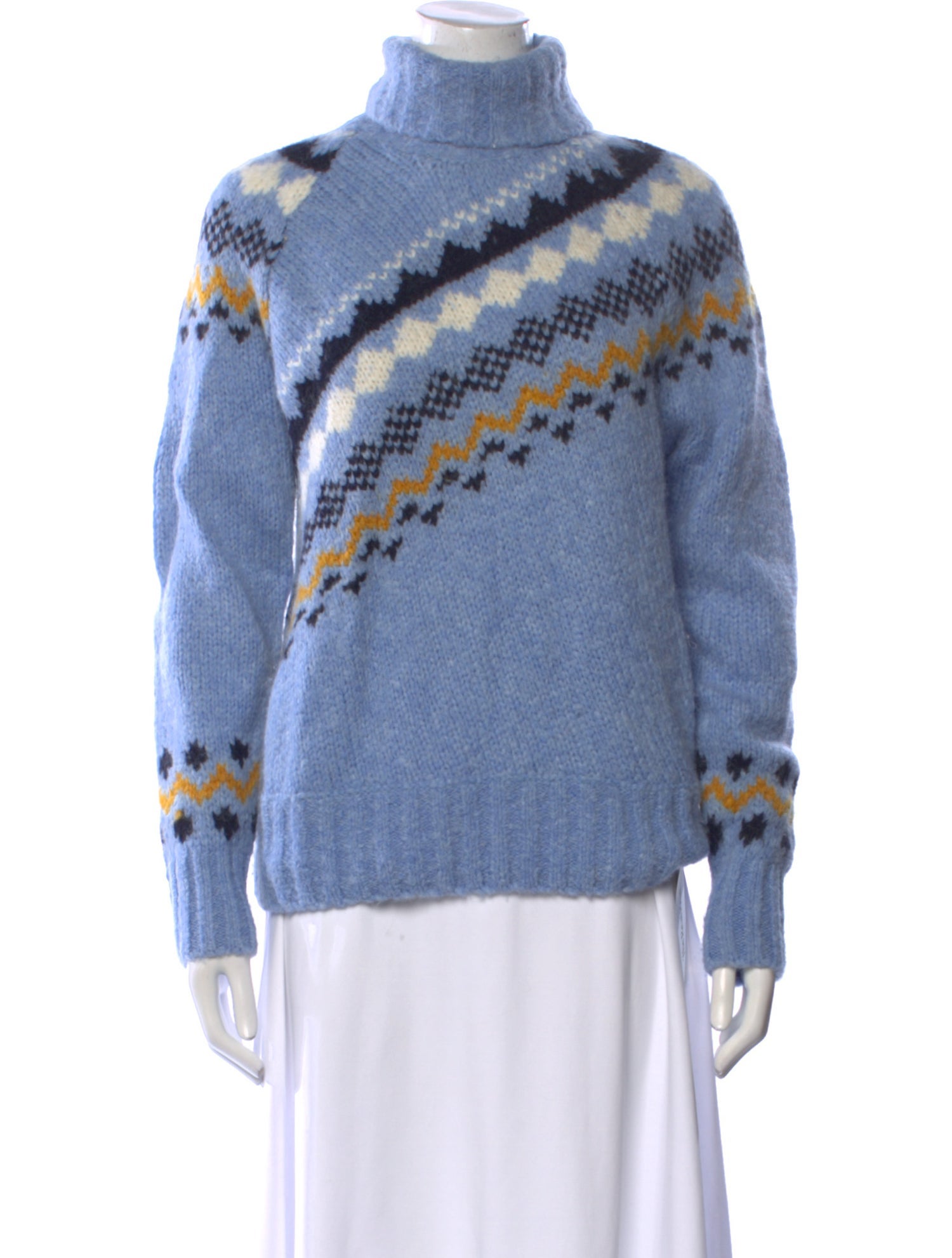 Derek Lam 10 Crosby Striped Turtleneck Sweater