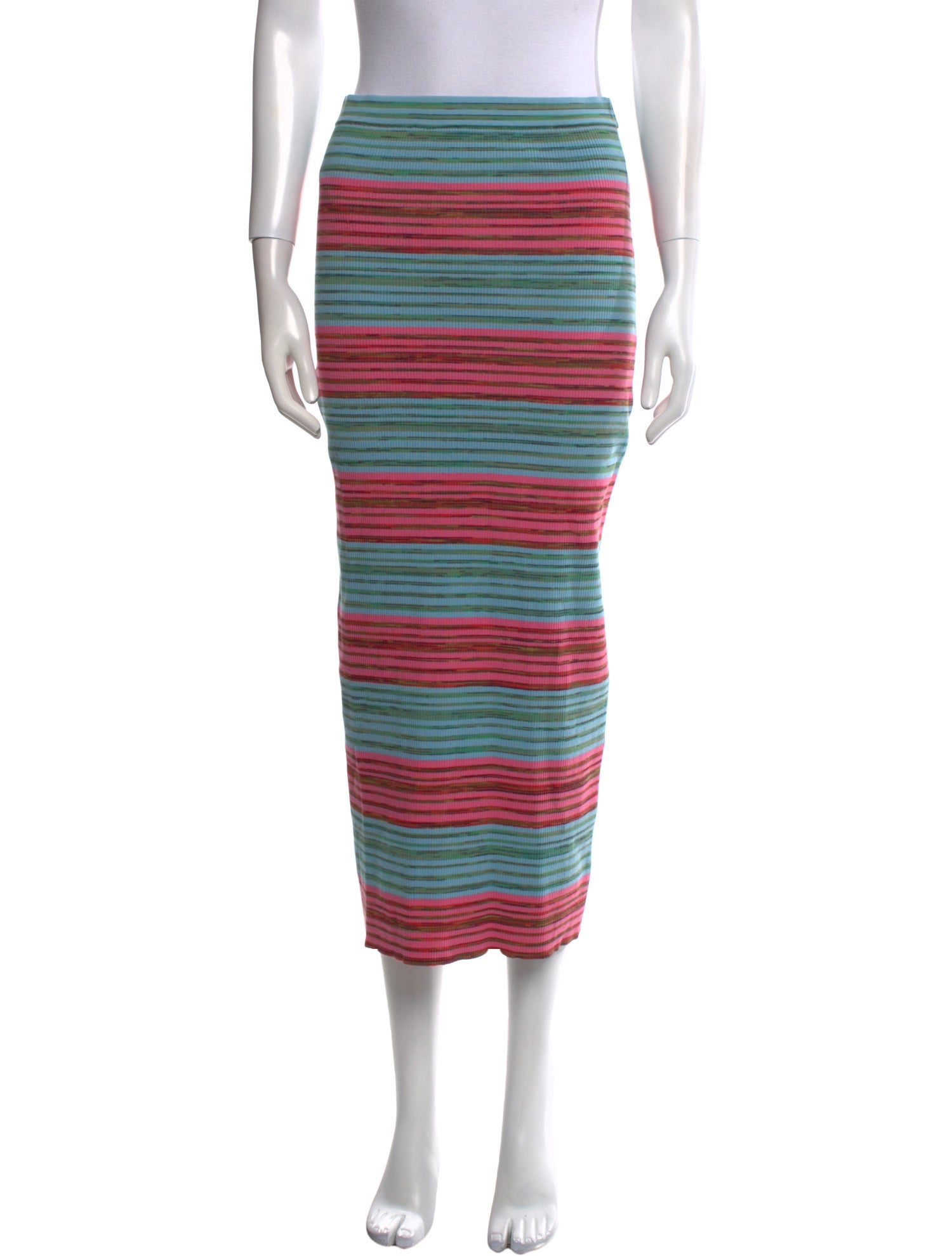 Derek Lam 10 Crosby Striped Midi Length Skirt