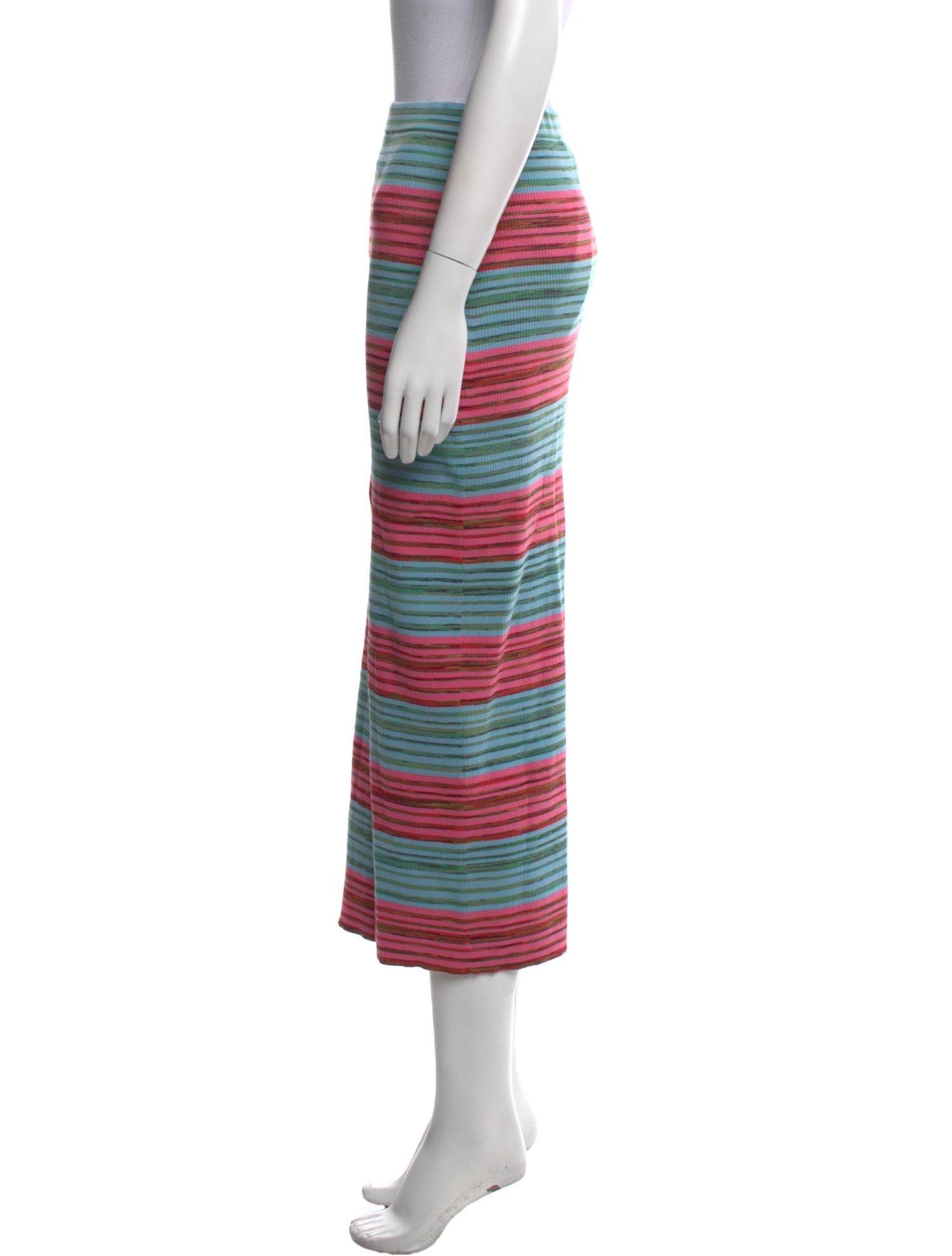 Derek Lam 10 Crosby Striped Midi Length Skirt