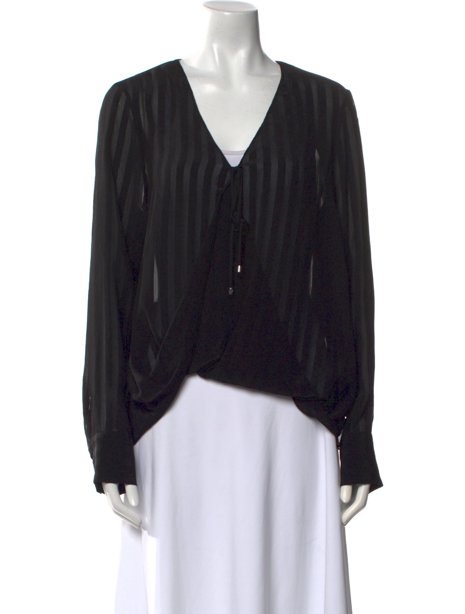 Derek Lam 10 Crosby Silk V-Neck Blouse