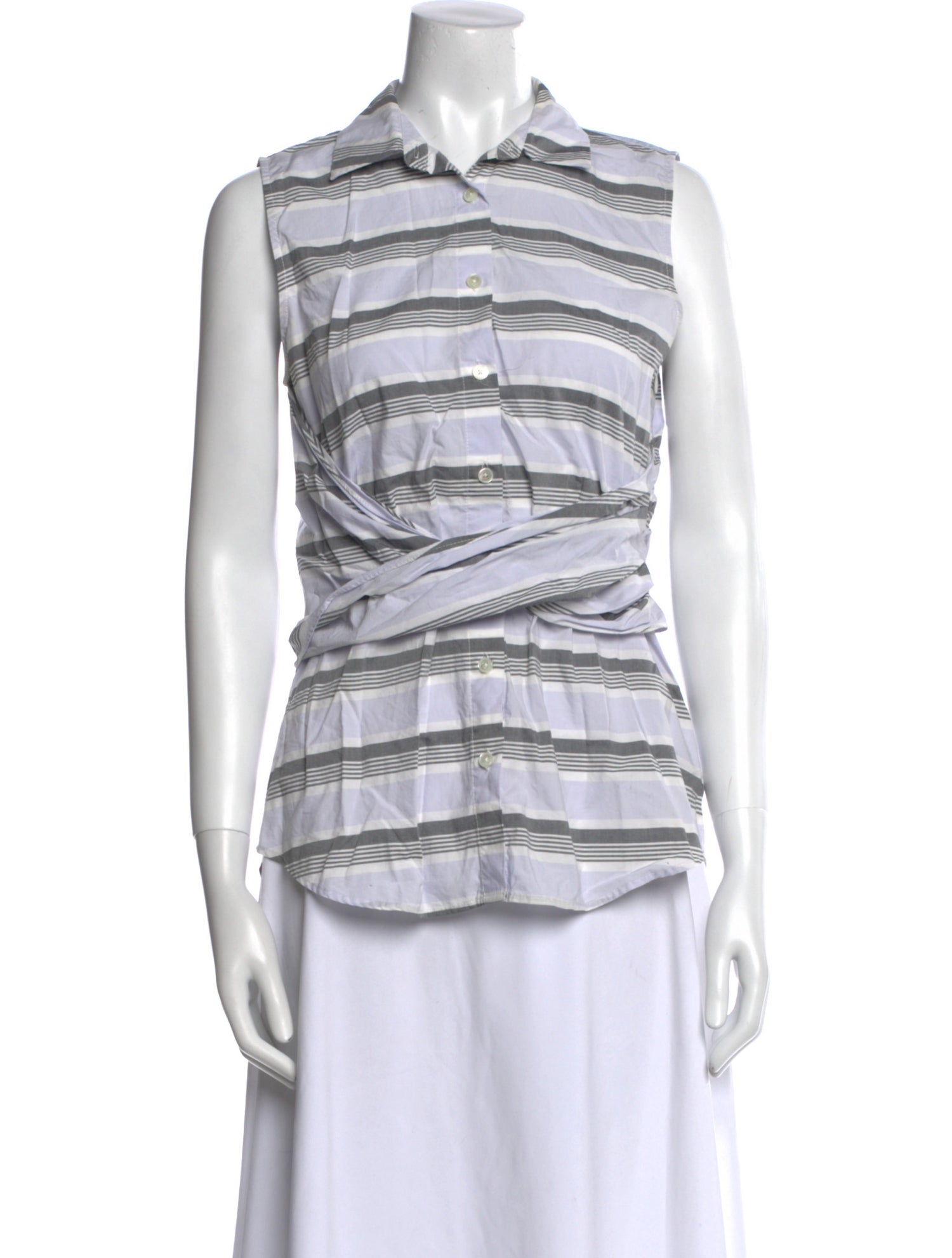Derek Lam 10 Crosby Striped Sleeveless Top