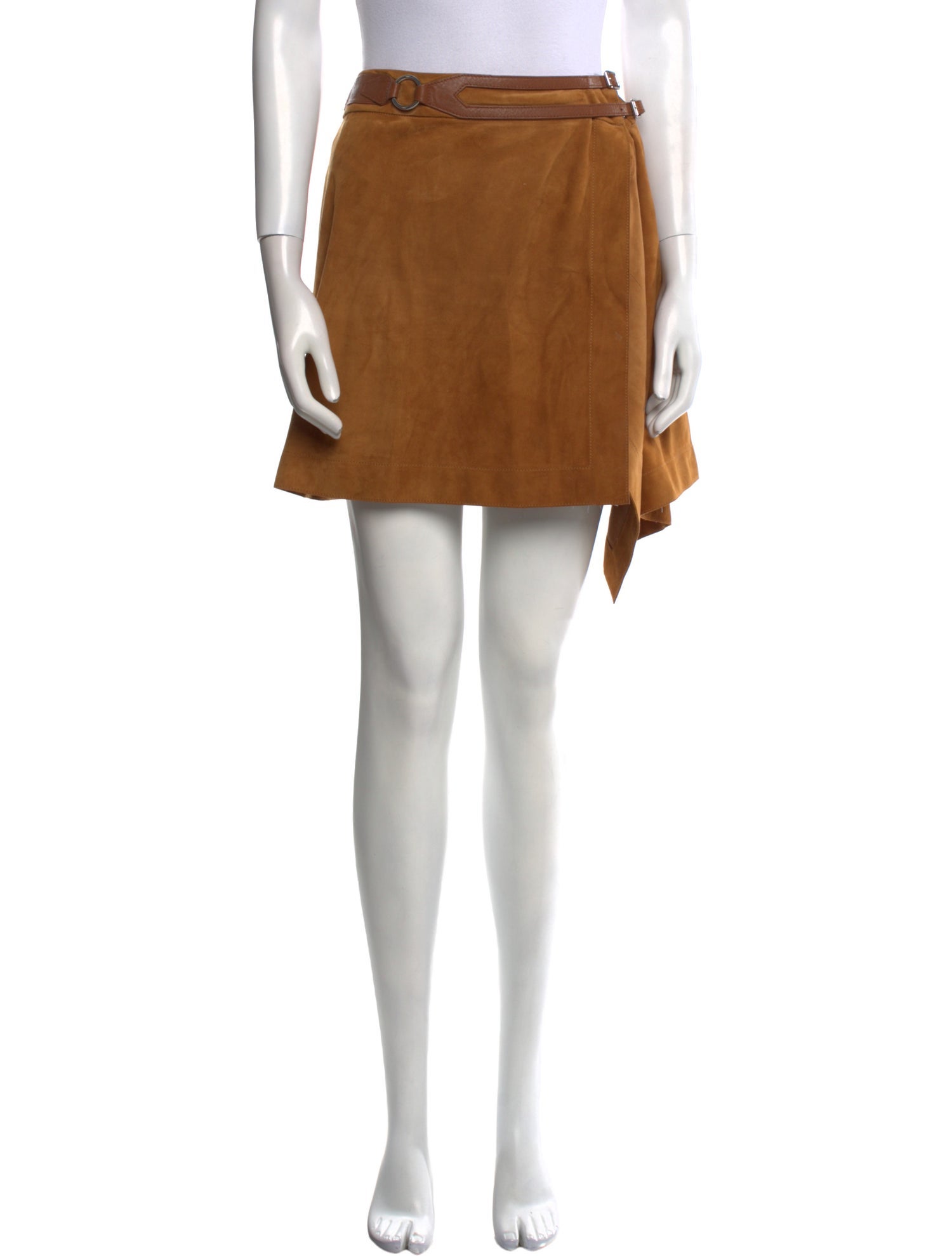 Derek Lam 10 Crosby Lamb Leather Mini Skirt