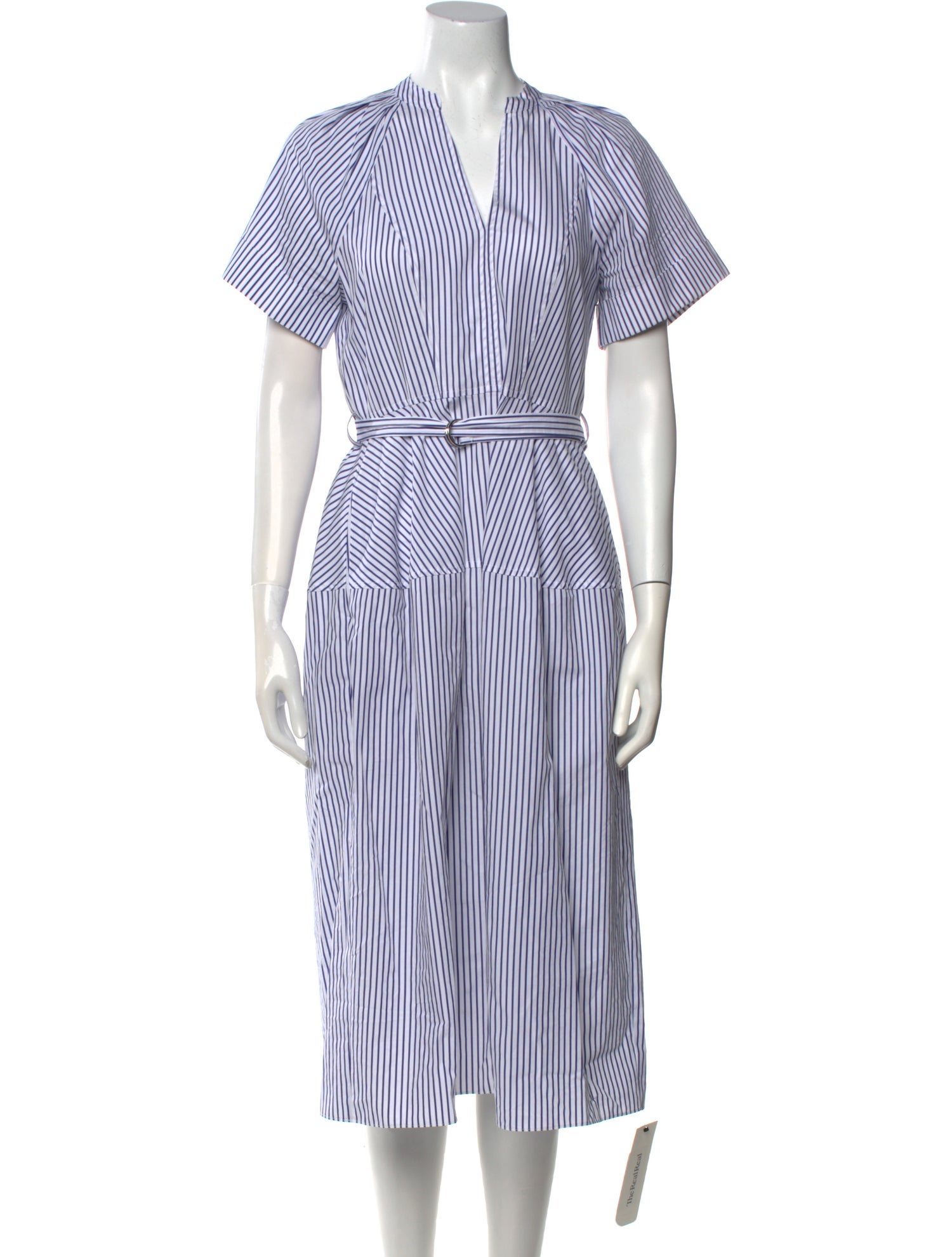 Derek Lam 10 Crosby Striped Midi Length Dress