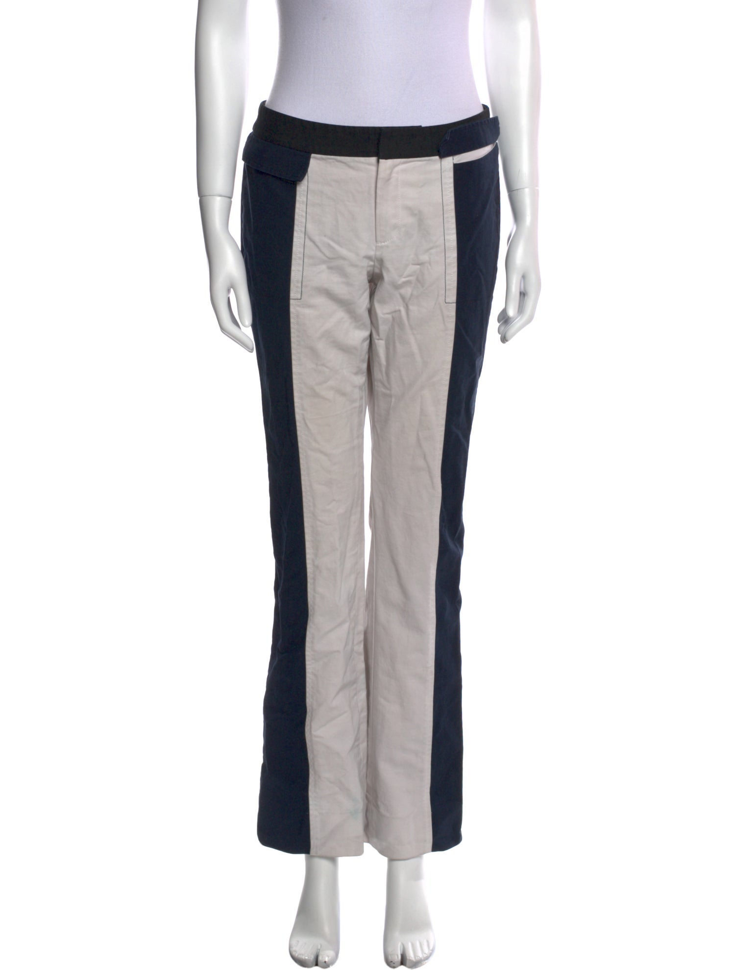 Derek Lam 10 Crosby Colorblock Pattern Straight Leg Pants