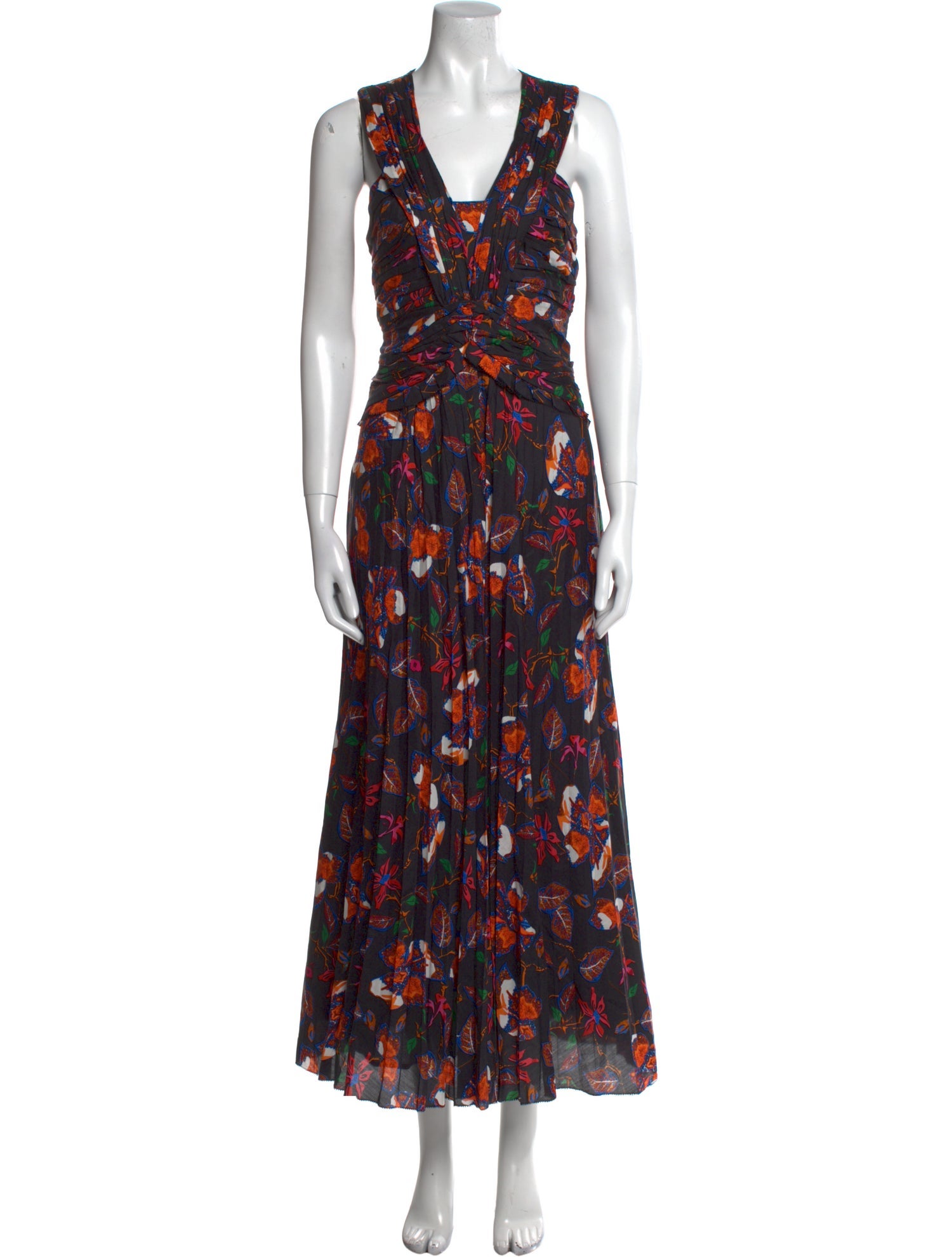Derek Lam 10 Crosby Floral Print Long Dress