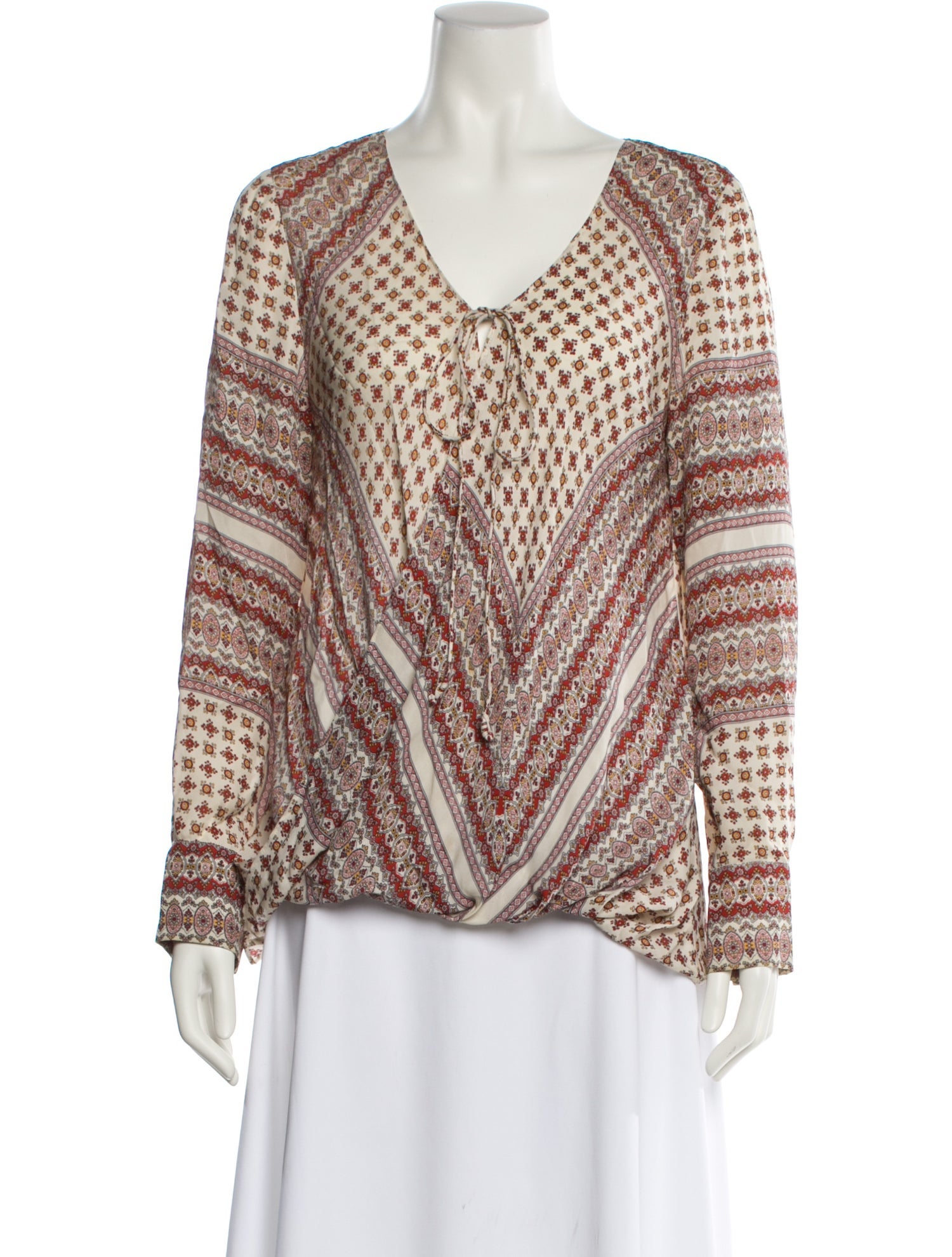 Derek Lam 10 Crosby Silk Printed Blouse