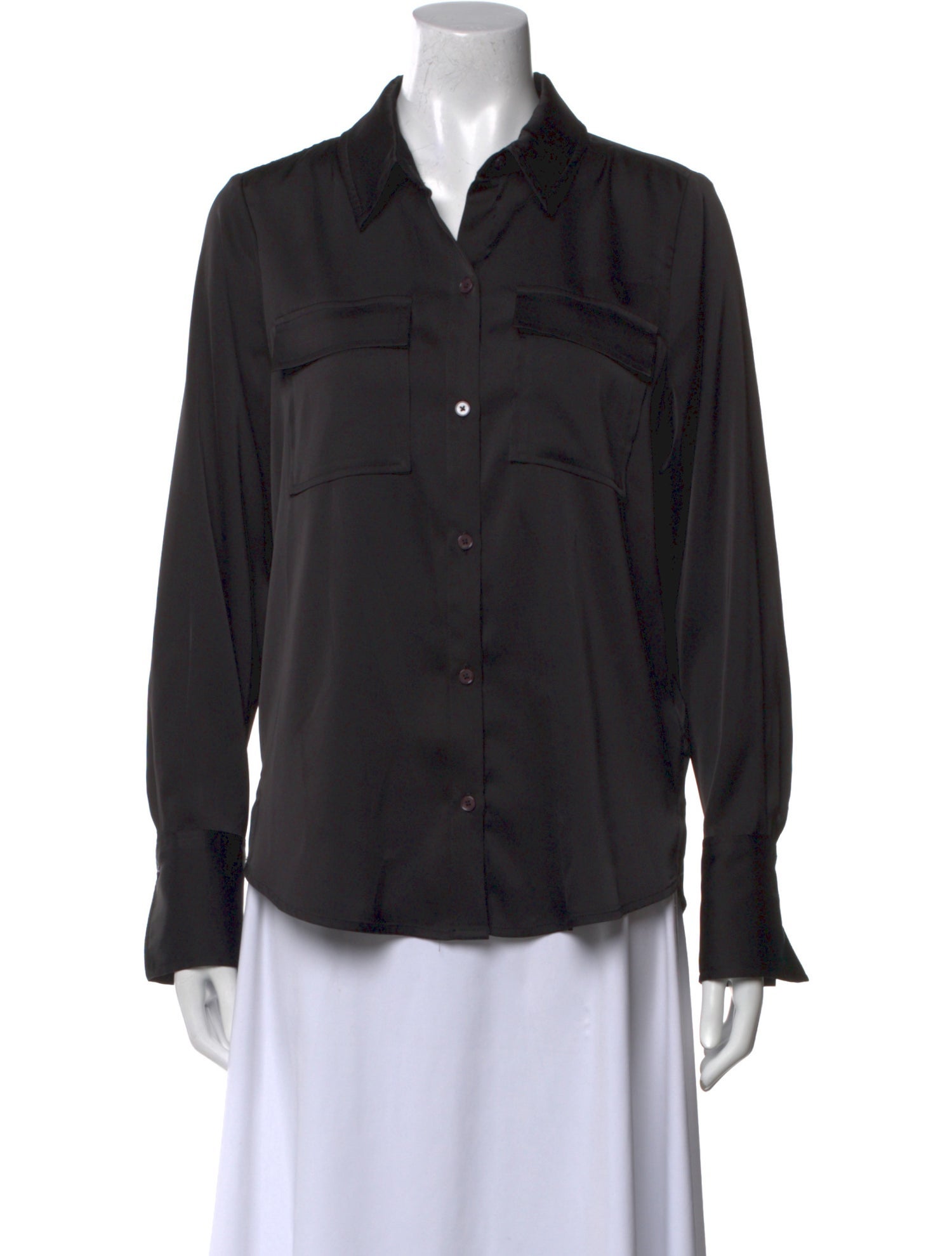 Derek Lam 10 Crosby Long Sleeve Button-Up Top