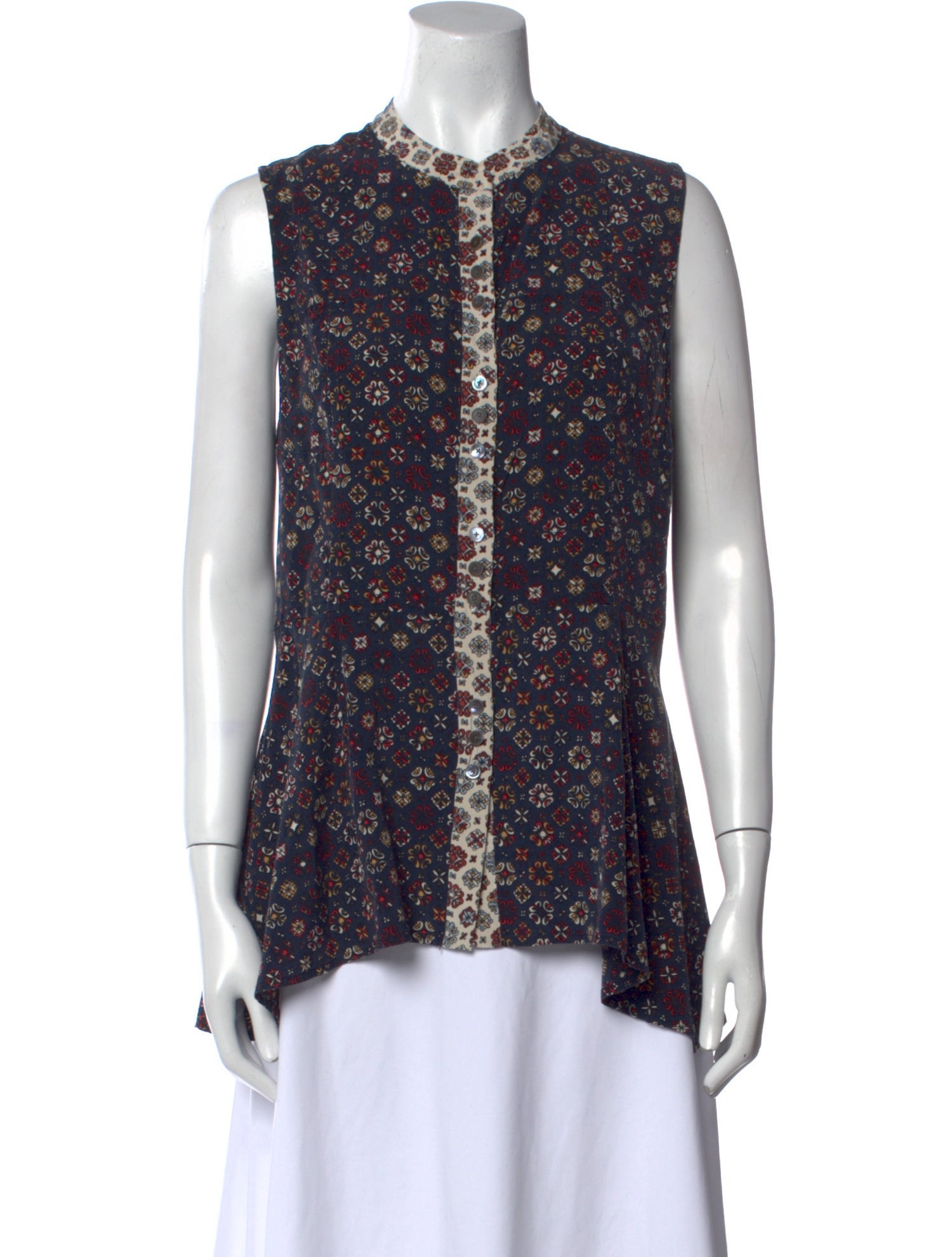 Derek Lam 10 Crosby Silk Floral Print Blouse