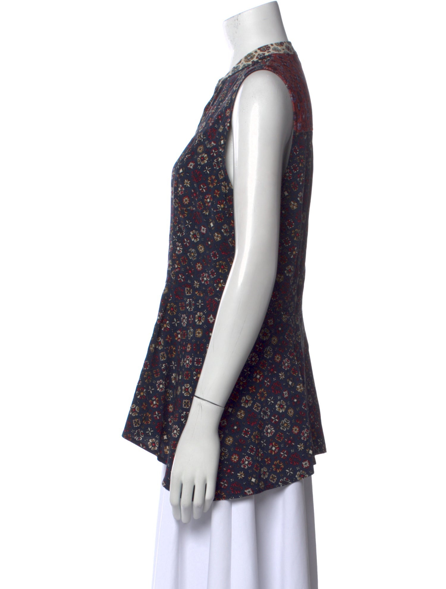 Derek Lam 10 Crosby Silk Floral Print Blouse