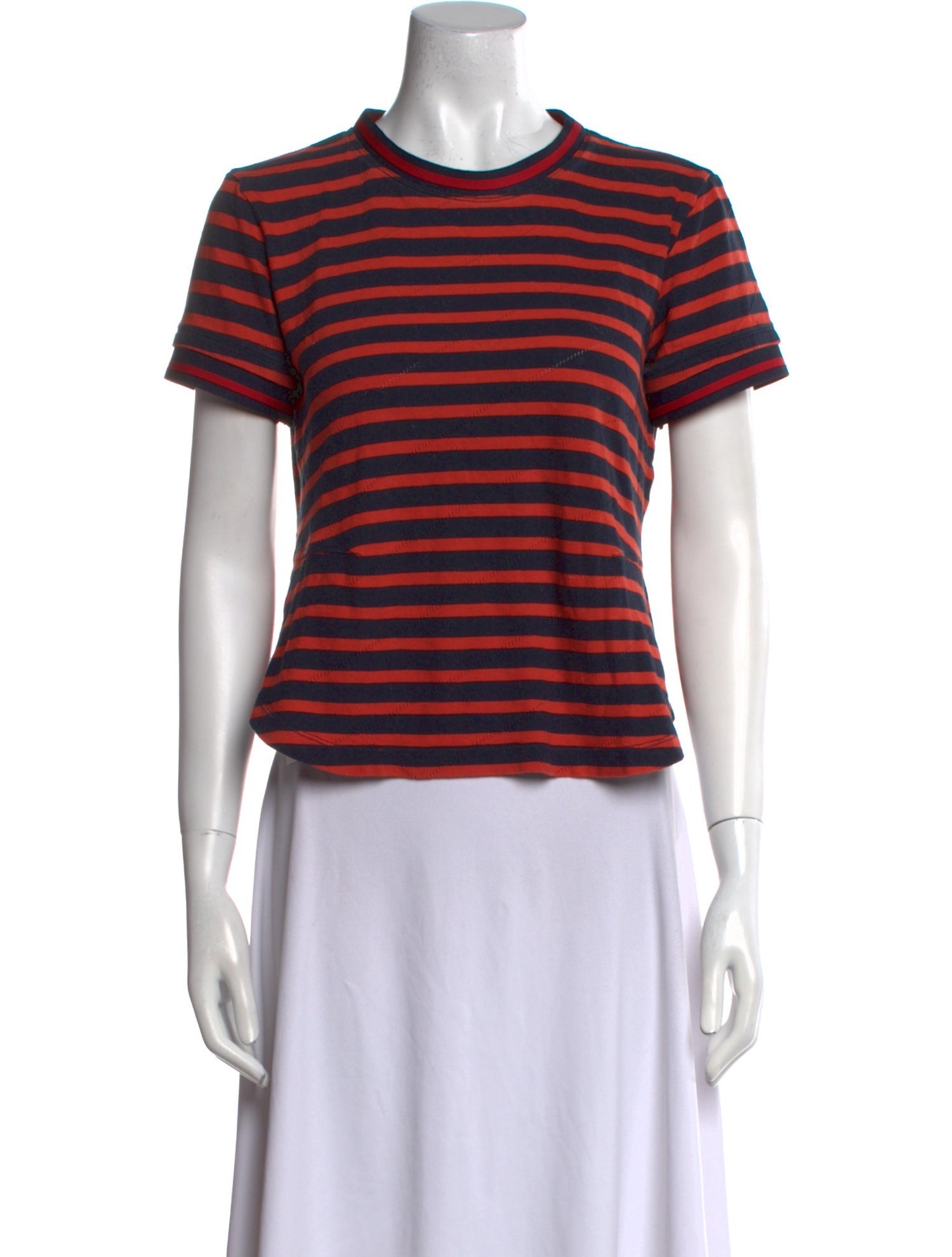 Derek Lam 10 Crosby Striped Crew Neck T-Shirt