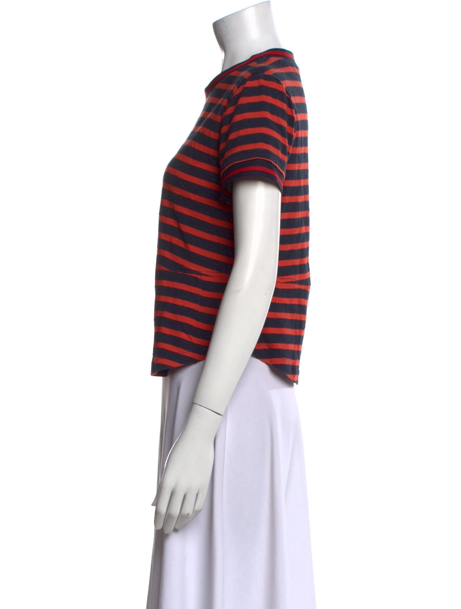 Derek Lam 10 Crosby Striped Crew Neck T-Shirt
