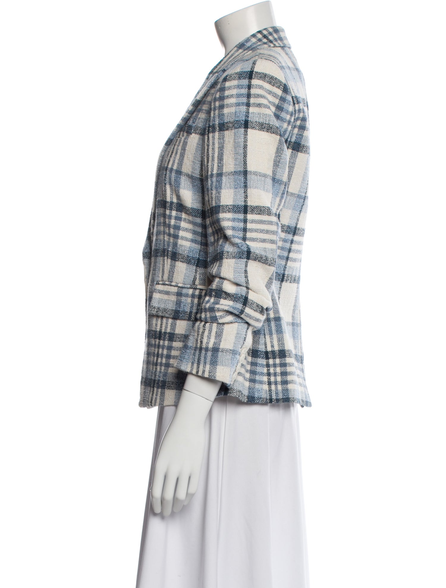 Derek Lam 10 Crosby Plaid Print Blazer