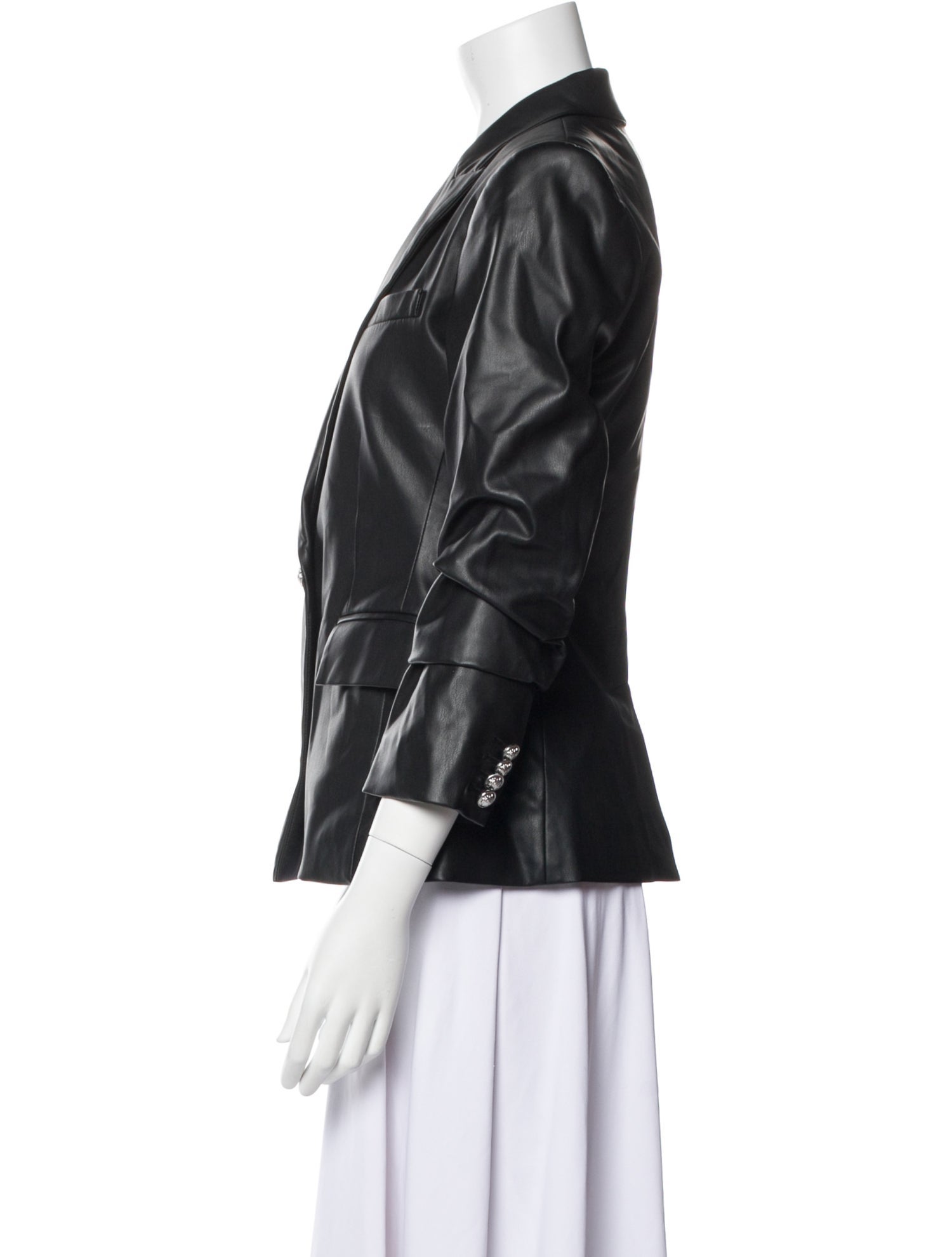 Derek Lam 10 Crosby Faux Leather Blazer