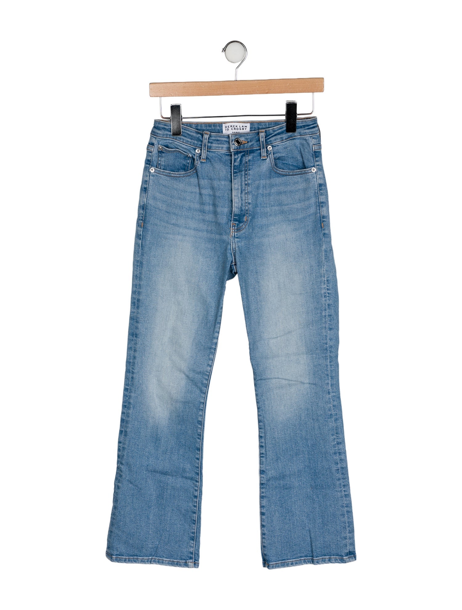 Derek Lam 10 Crosby Mid-Rise Wide Leg Jeans