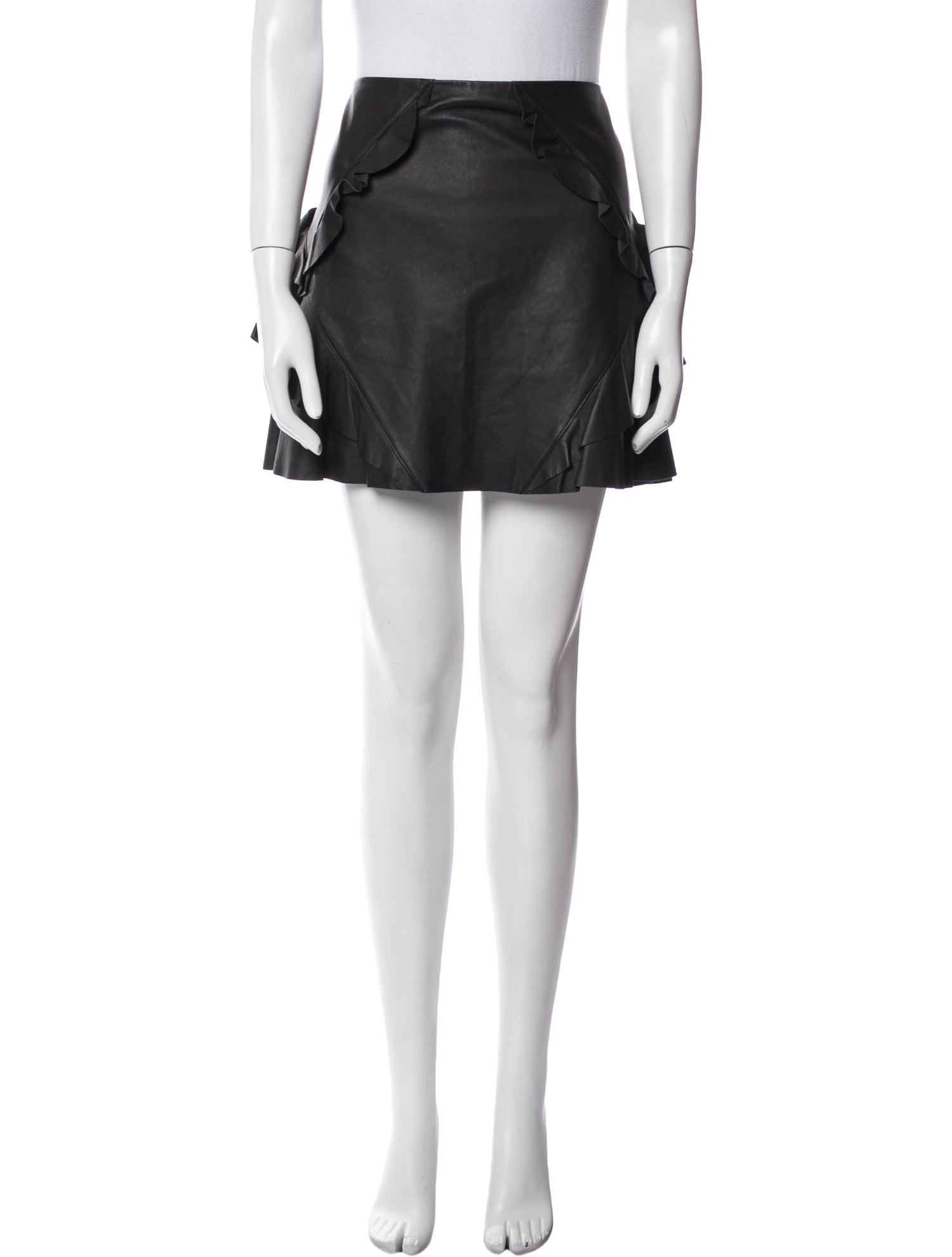 Derek Lam 10 Crosby Lamb Leather Mini Skirt