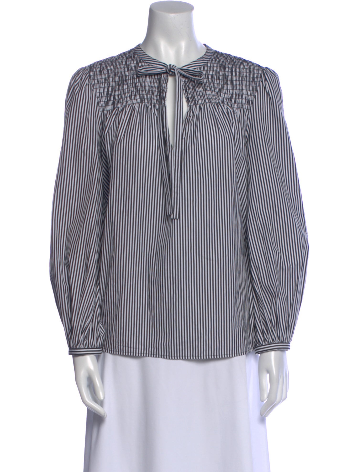 Derek Lam 10 Crosby Striped V-Neck Blouse