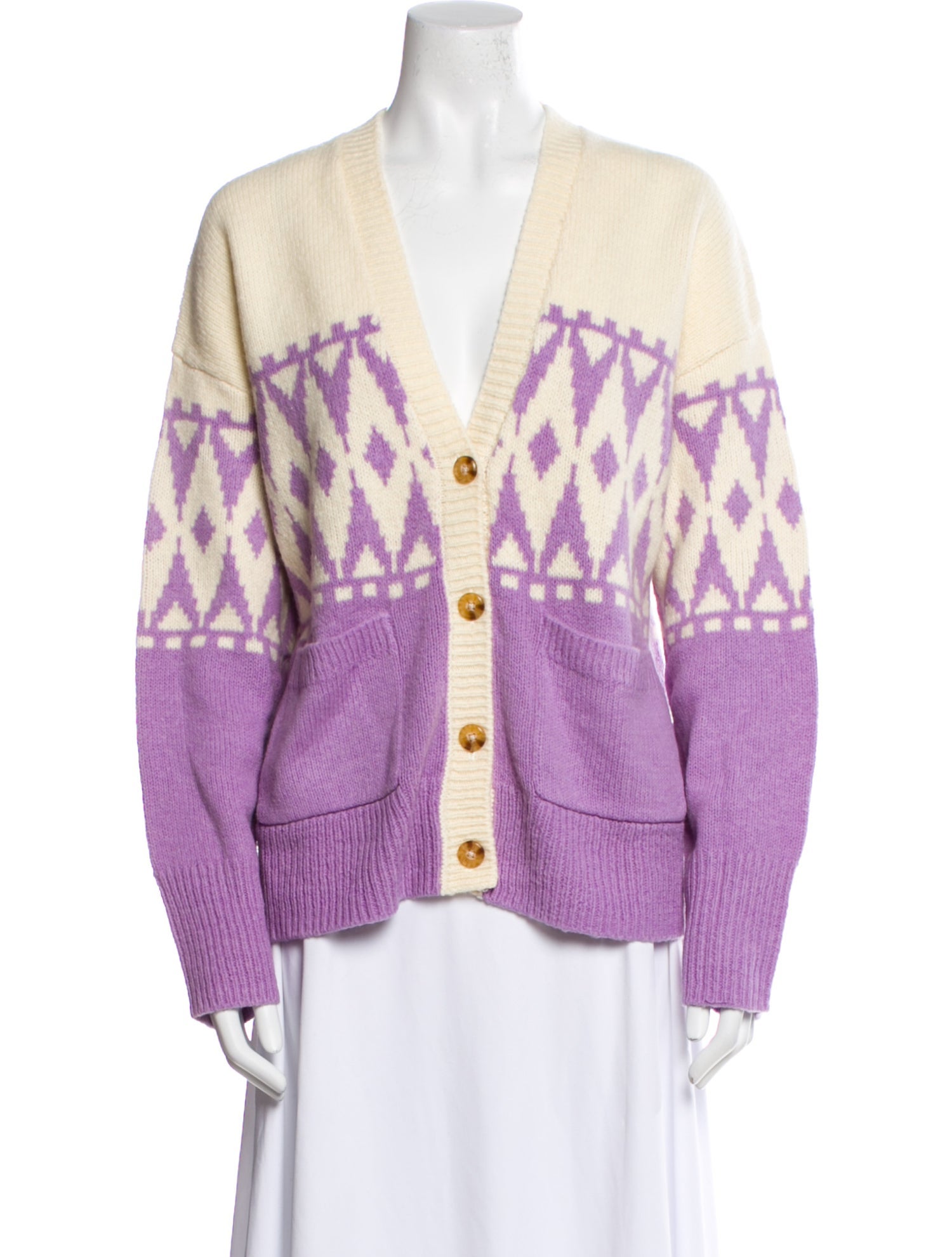 Derek Lam 10 Crosby Wool Printed Sweater