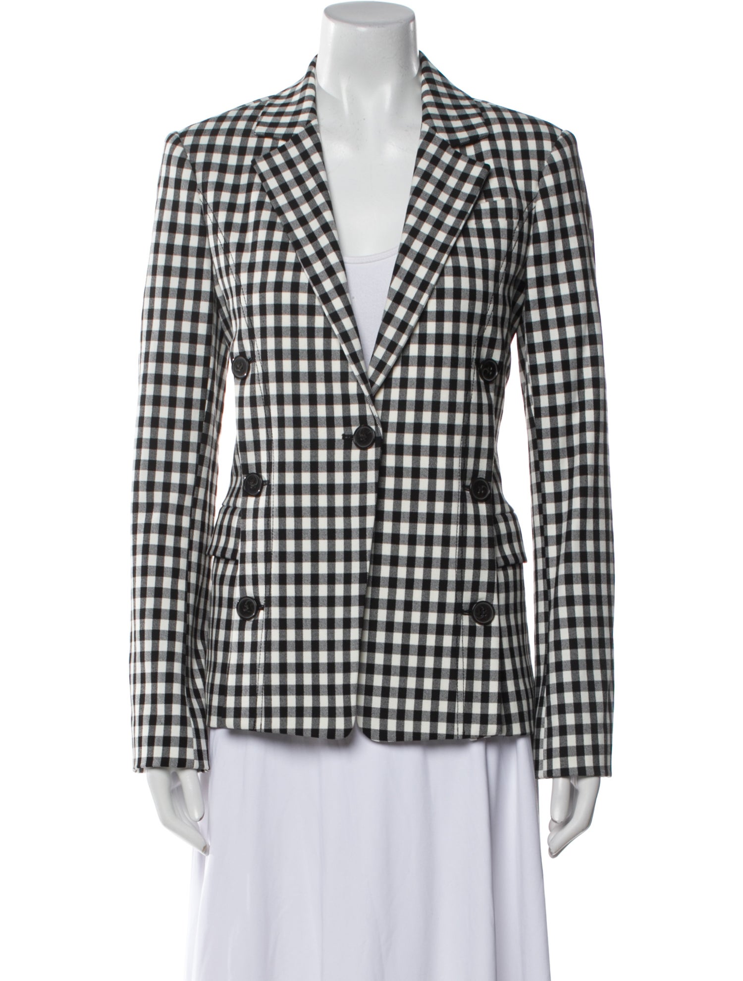 Derek Lam 10 Crosby Plaid Print Blazer