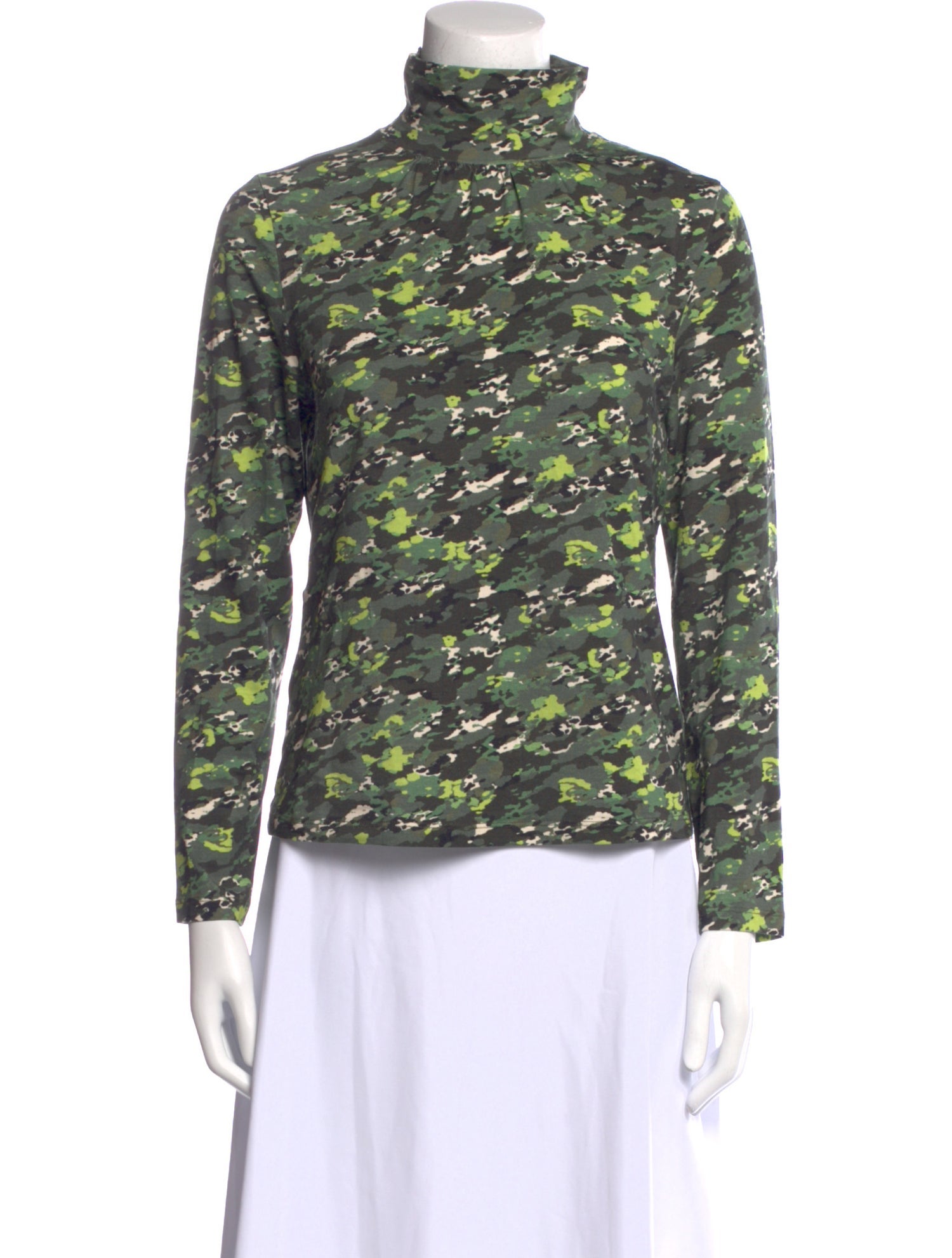 Derek Lam 10 Crosby Floral Print Turtleneck Top