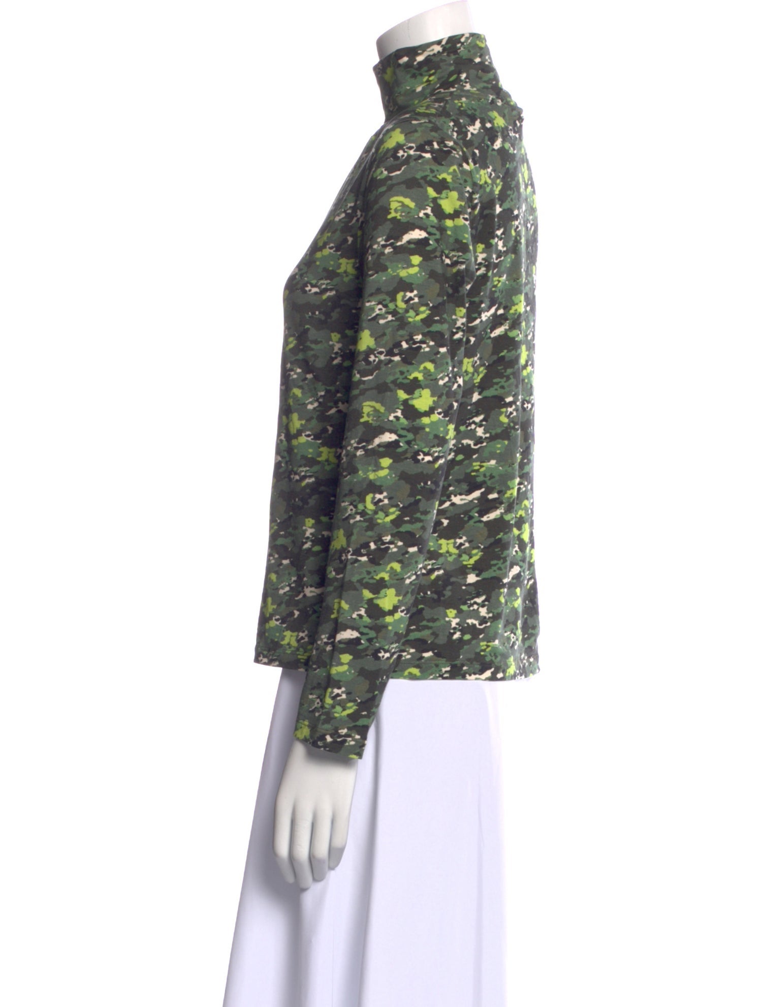 Derek Lam 10 Crosby Floral Print Turtleneck Top