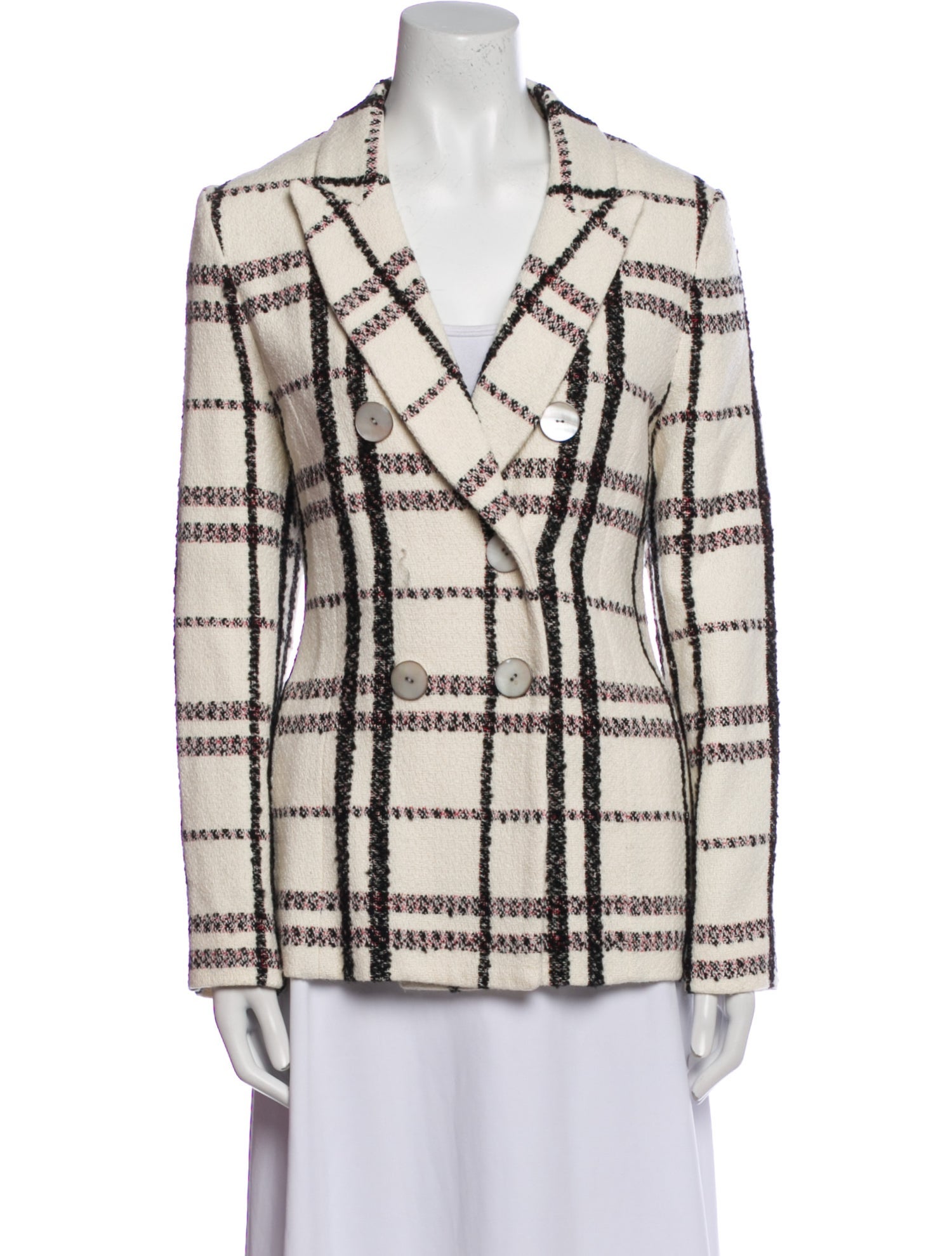 Derek Lam 10 Crosby Plaid Print Blazer