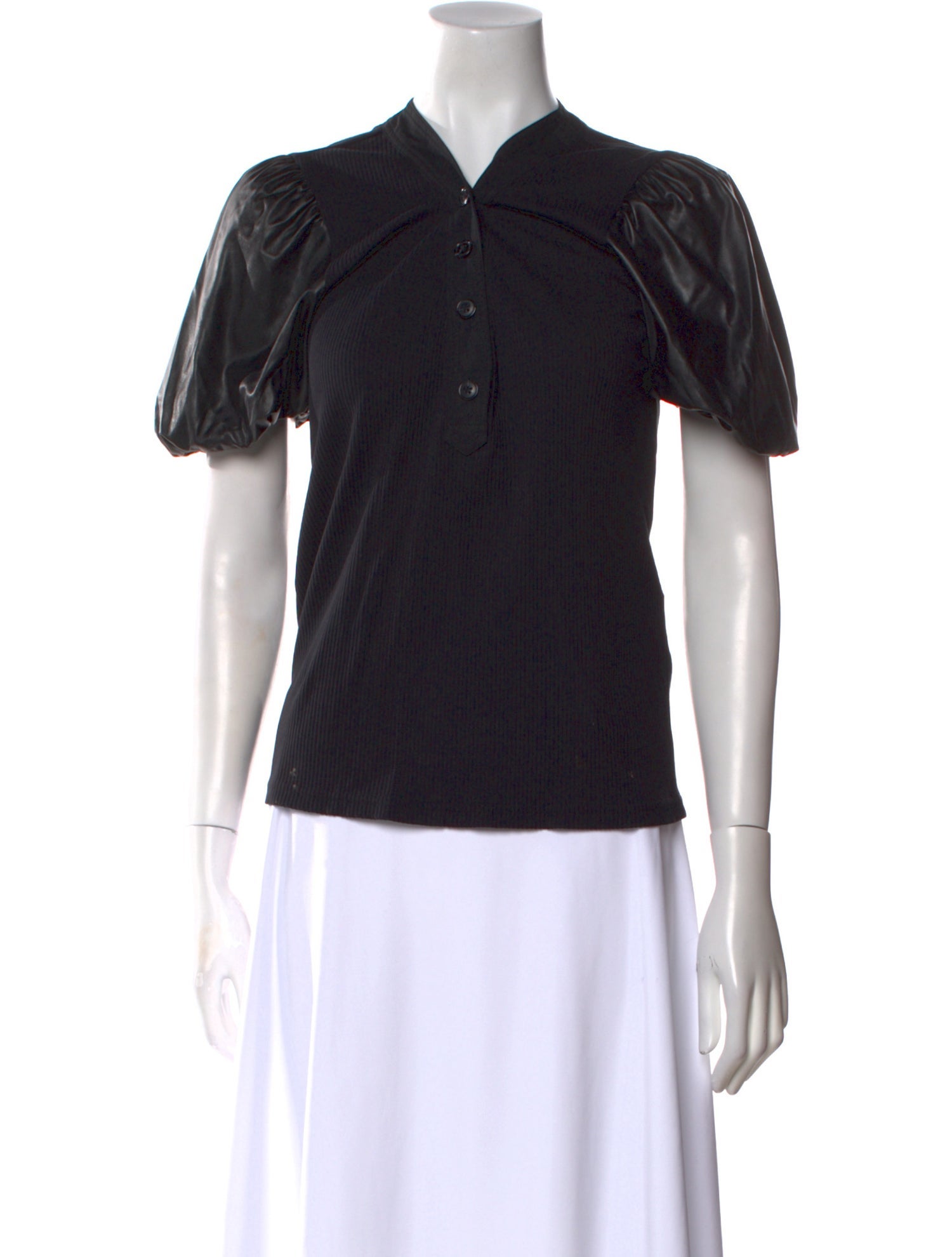 Derek Lam 10 Crosby V-Neck Short Sleeve Top