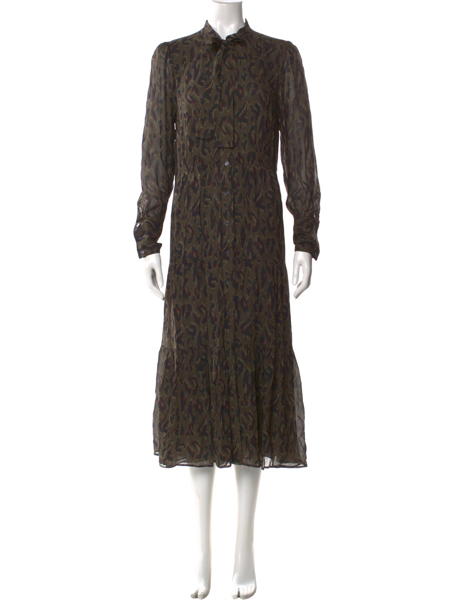 Derek Lam 10 Crosby Animal Print Long Dress