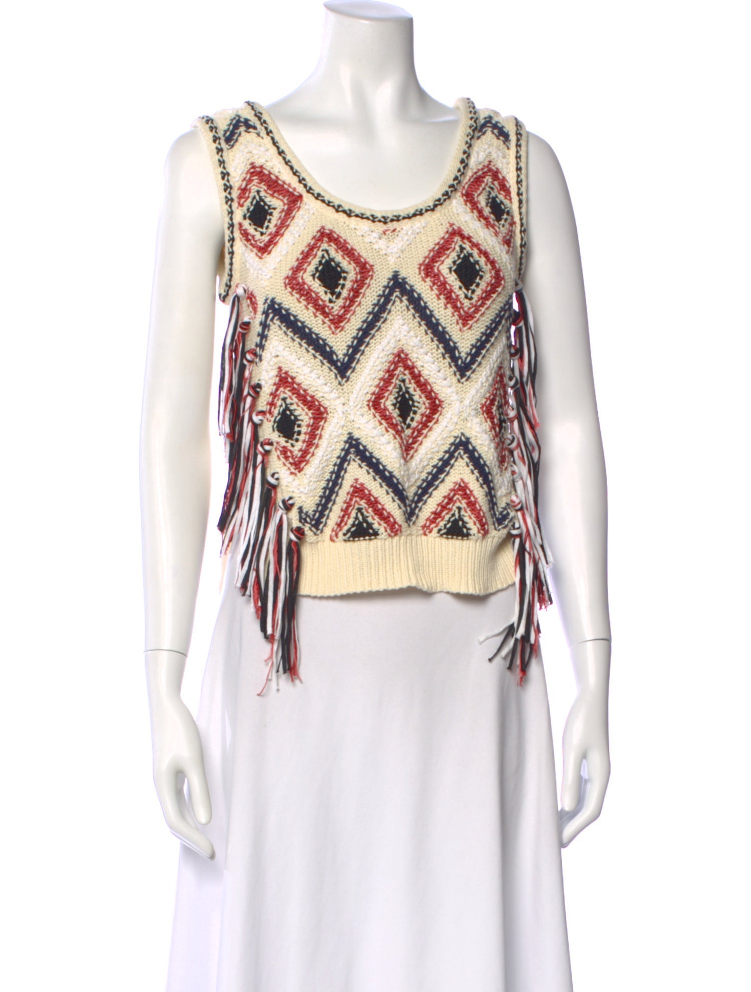 Derek Lam 10 Crosby Printed Scoop Neck Sweater