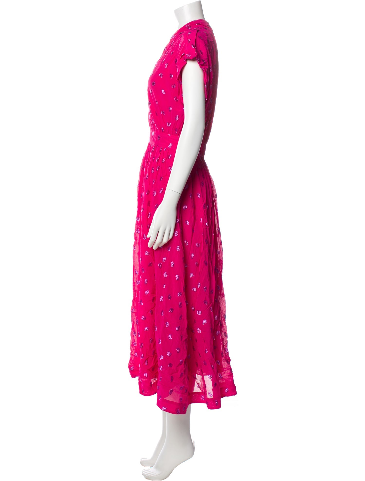 Derek Lam 10 Crosby Polka Dot Print Long Dress