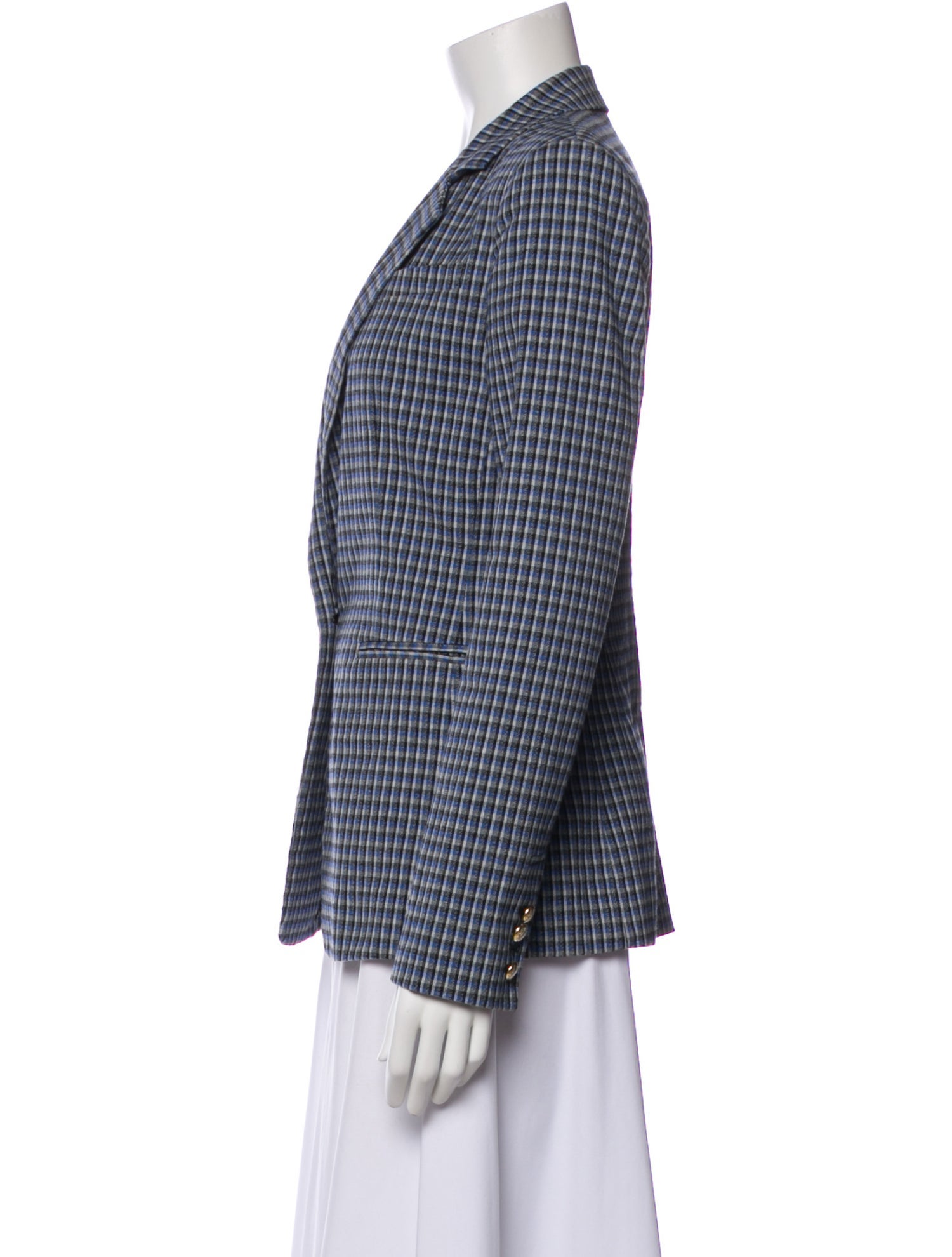 Derek Lam 10 Crosby Plaid Print Blazer