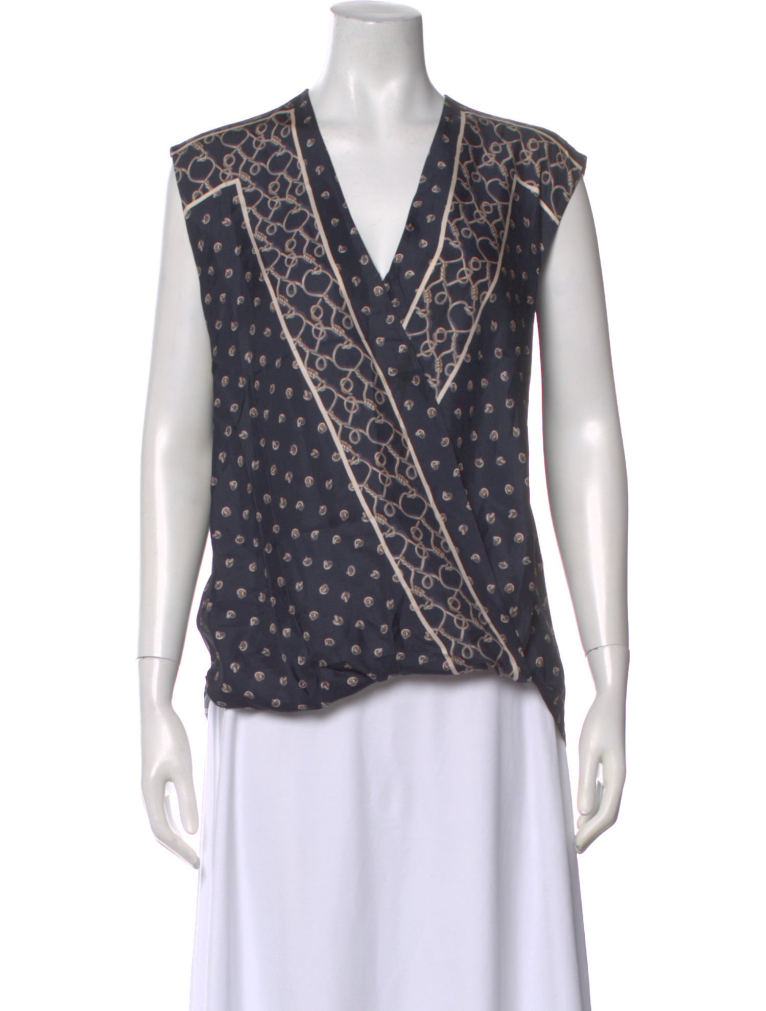 Derek Lam 10 Crosby Silk Printed Blouse