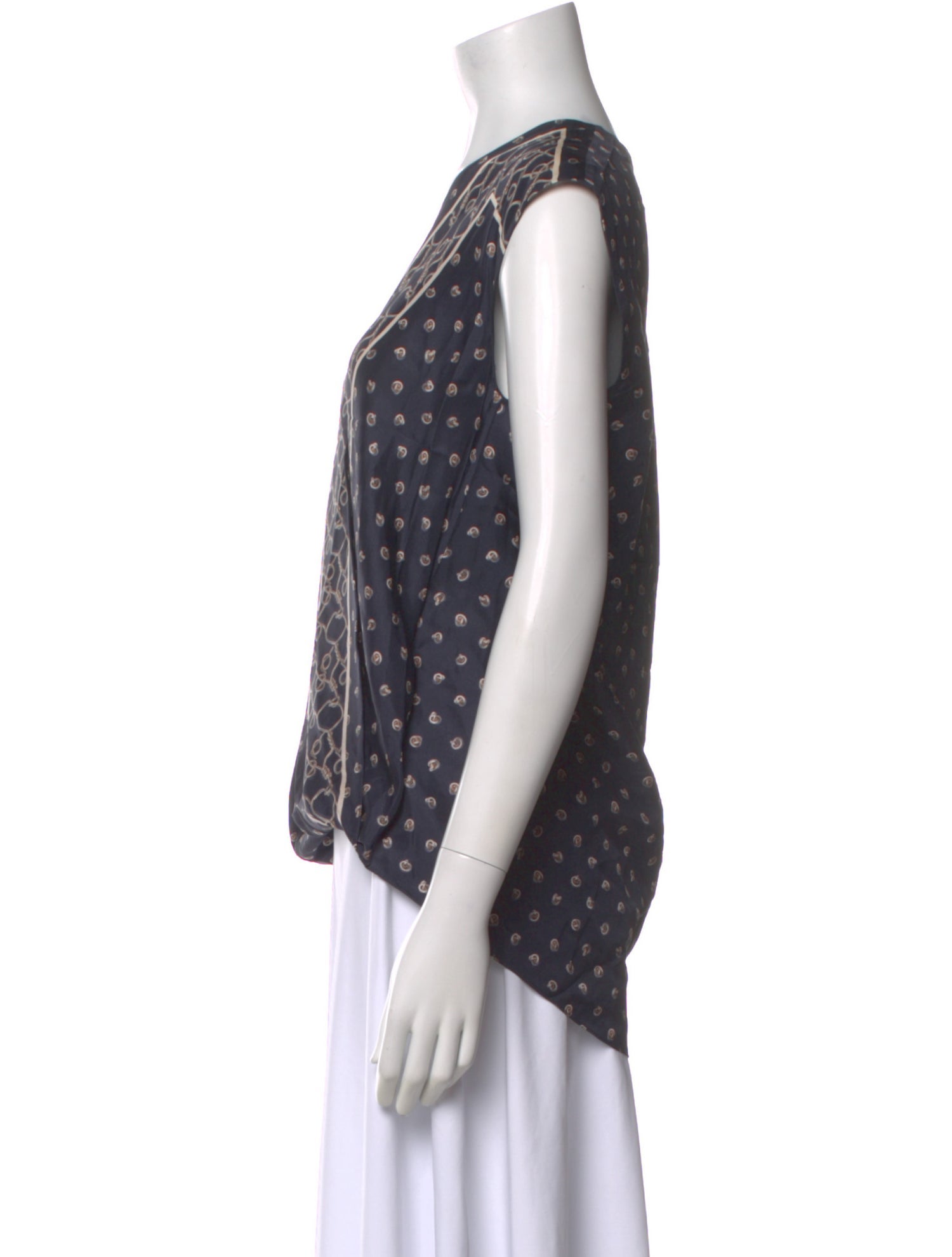 Derek Lam 10 Crosby Silk Printed Blouse