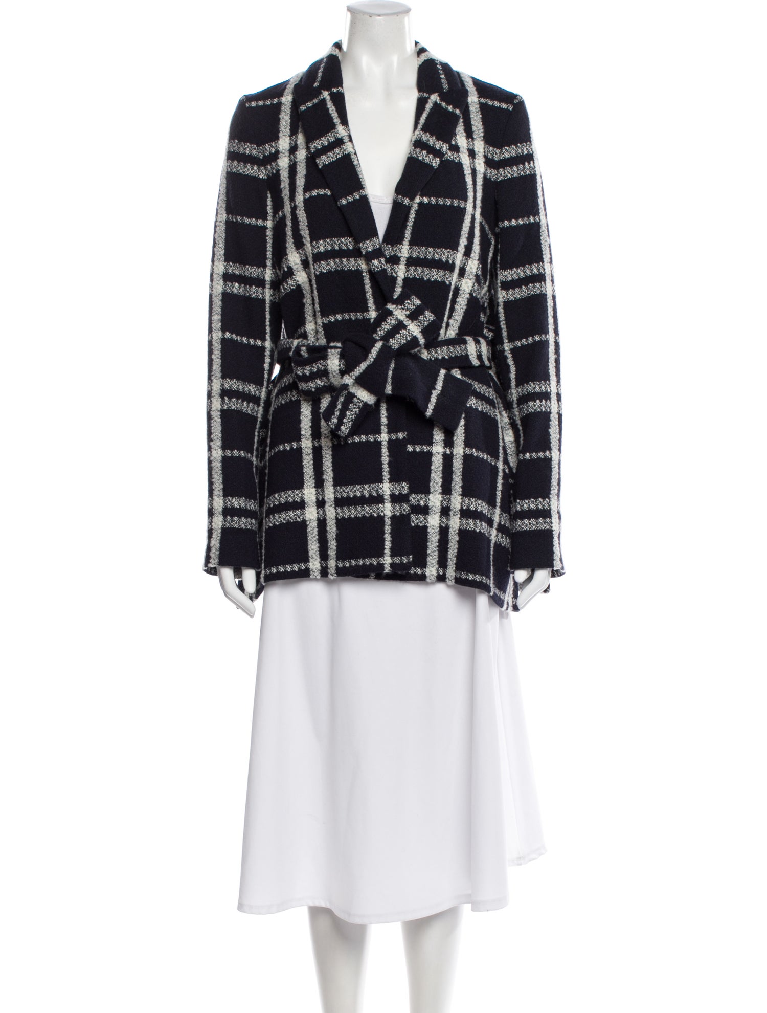 Derek Lam 10 Crosby Plaid Print Evening Jacket