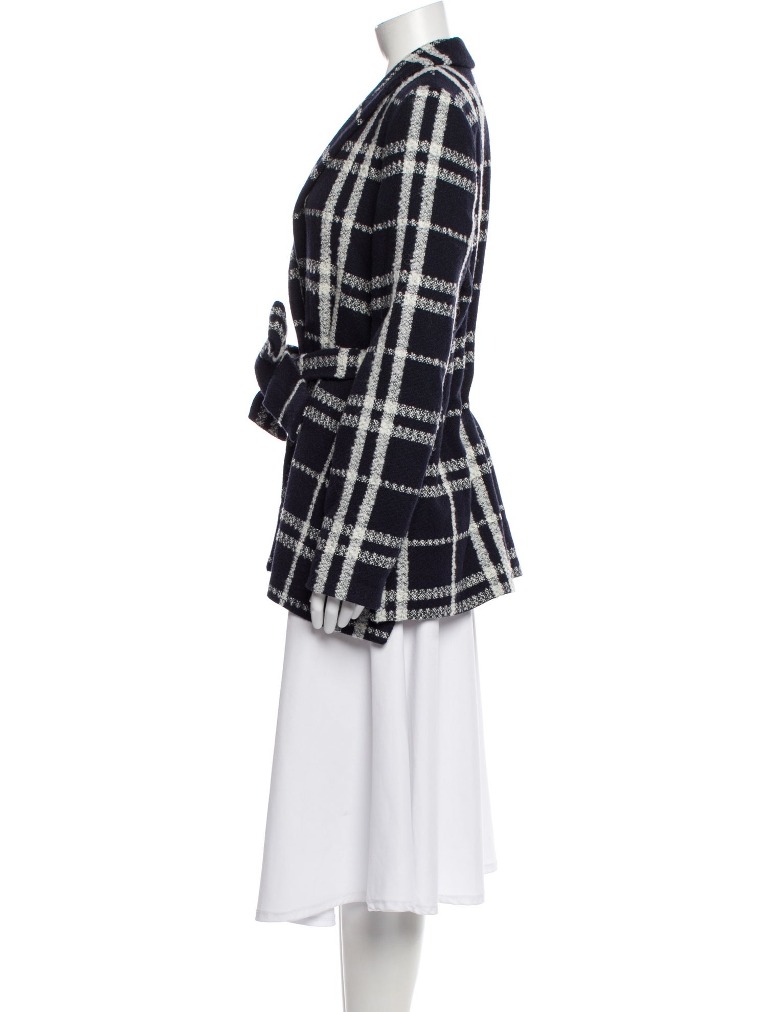 Derek Lam 10 Crosby Plaid Print Evening Jacket
