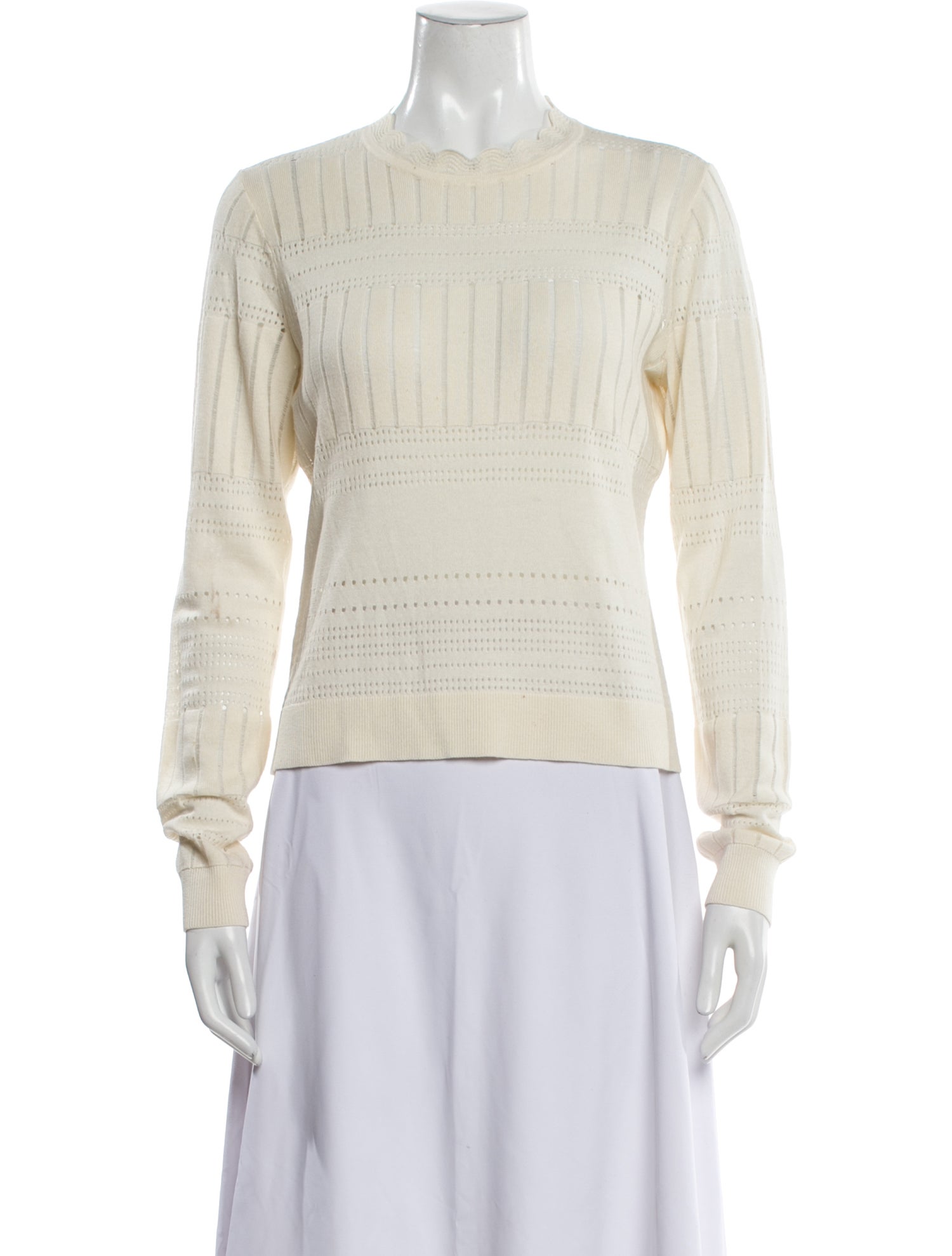 Derek Lam 10 Crosby Crew Neck Long Sleeve Top