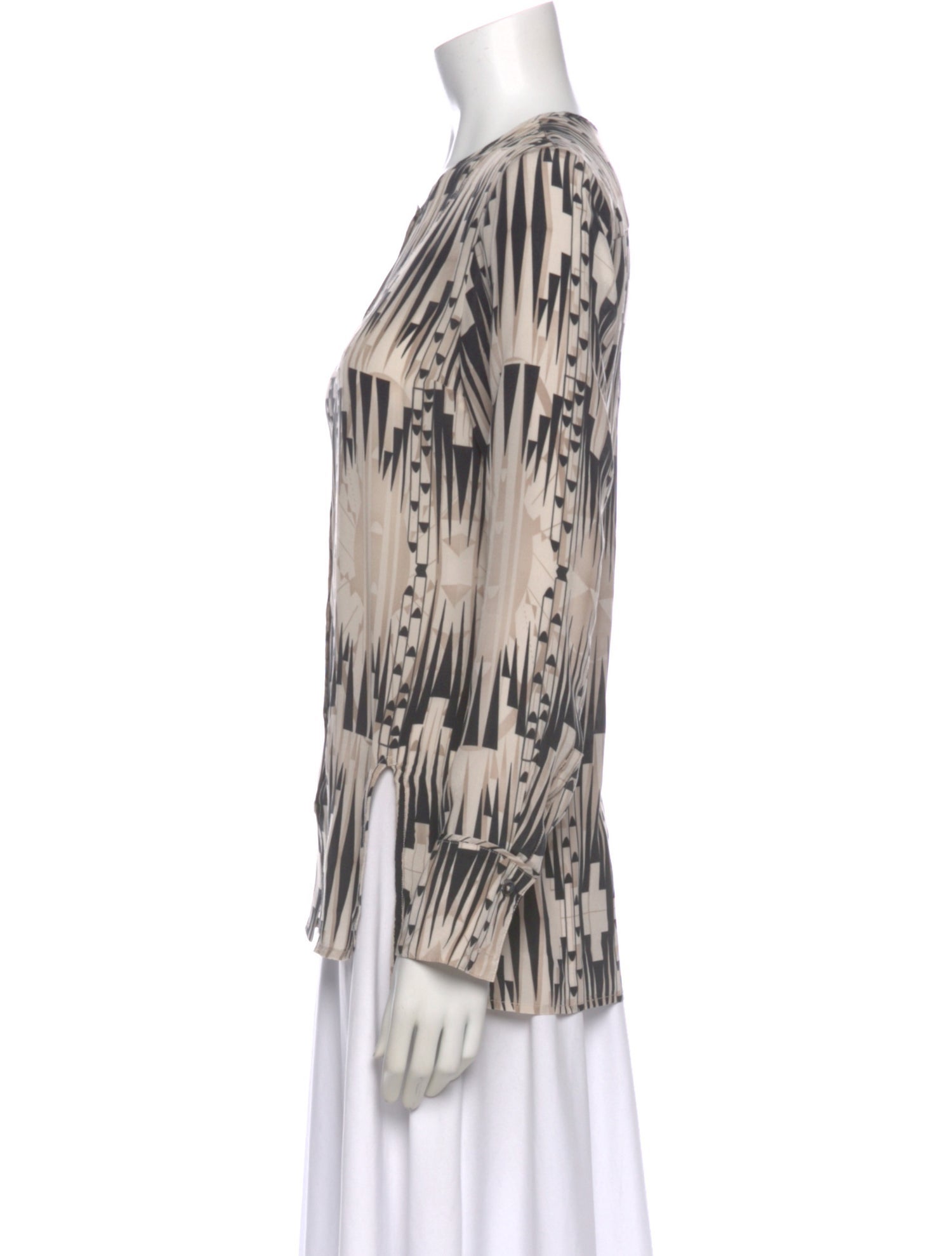 Derek Lam 10 Crosby Silk Printed Blouse